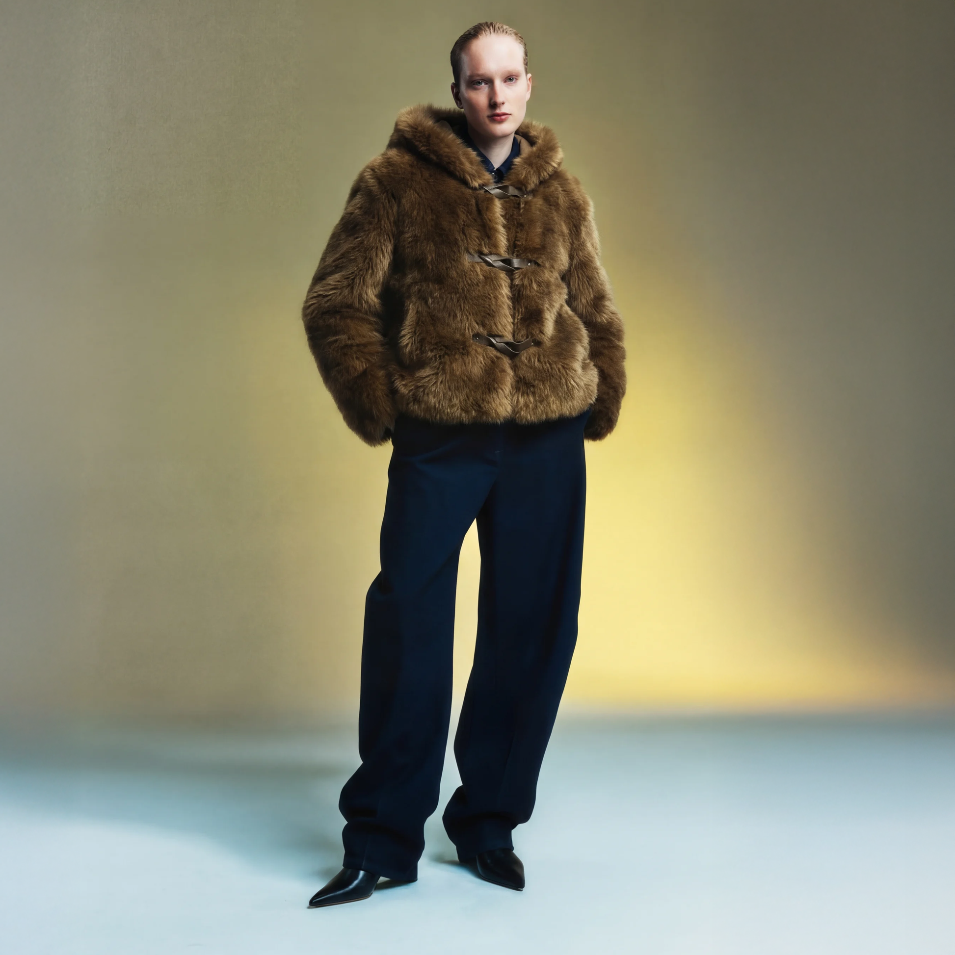 Army Green Shearling Coat