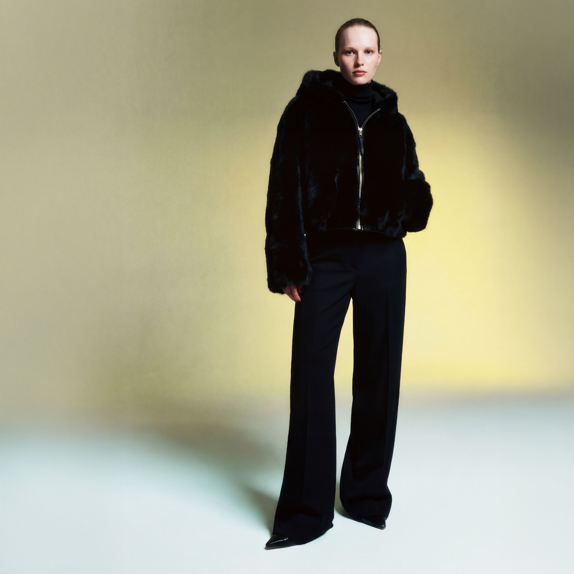 Black Shearling Coat