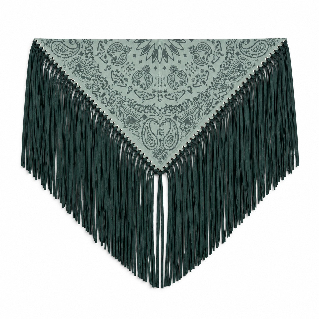 Signature Large Bandanna Scarf Baby Blue and Green