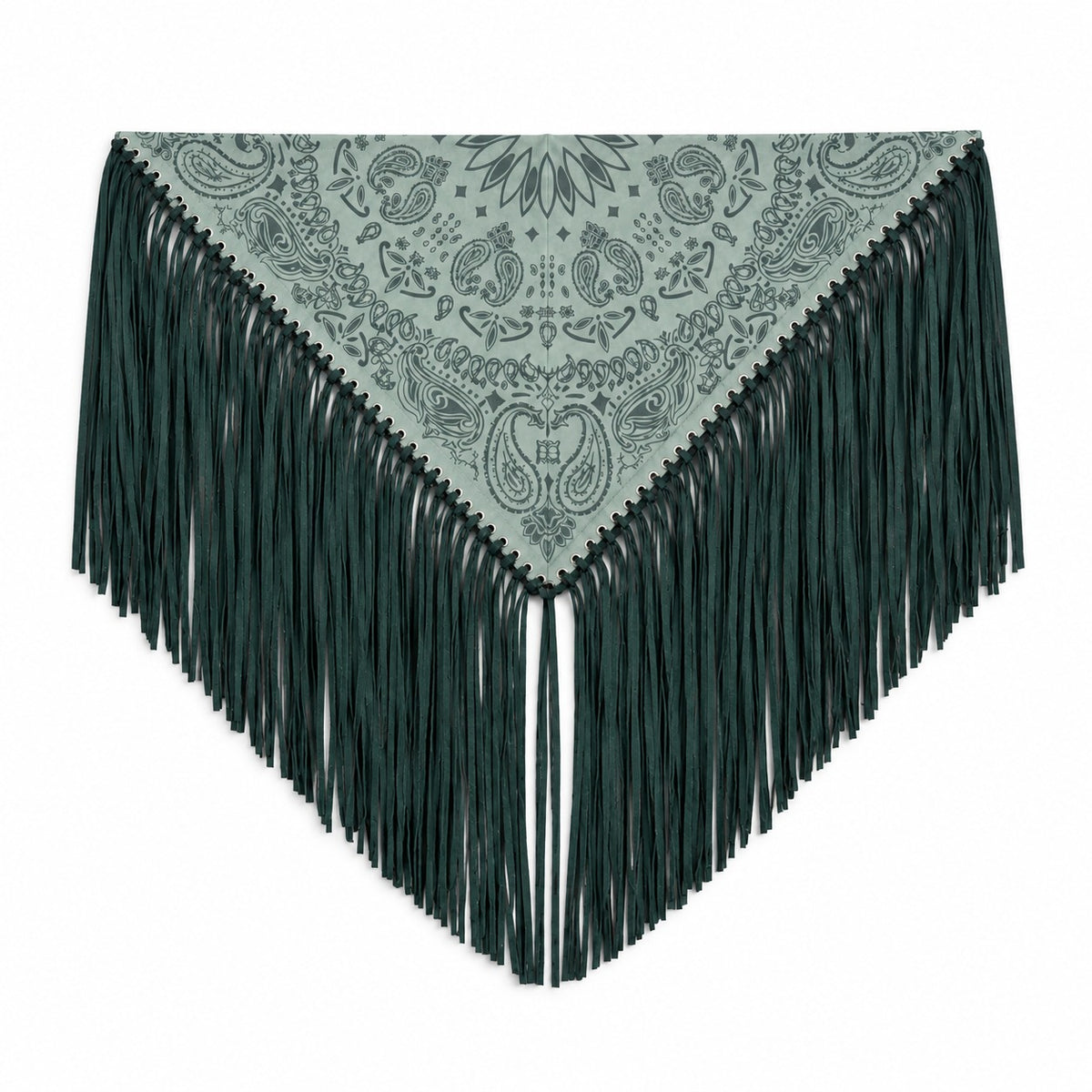 Signature Large Bandanna Scarf Baby Blue and Green