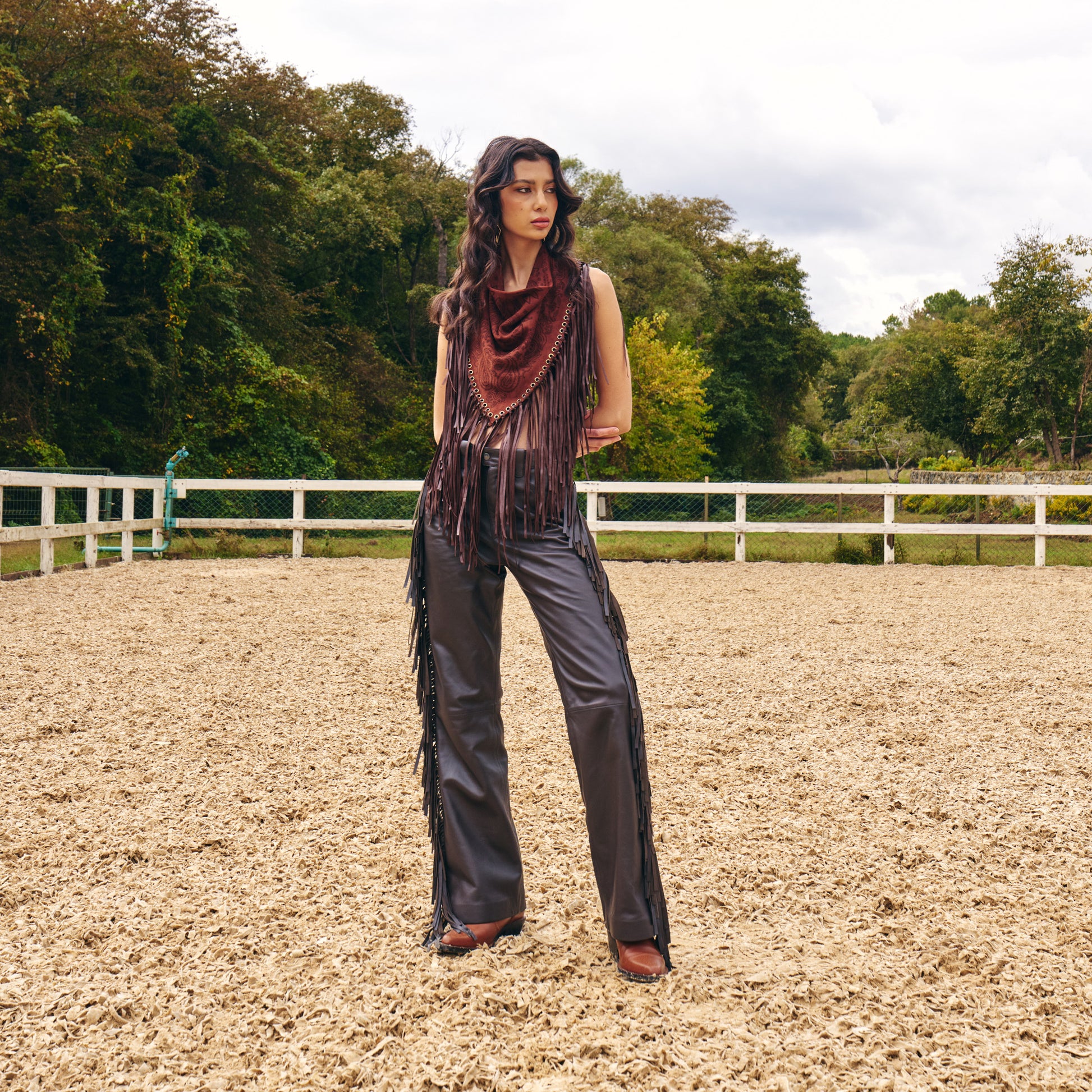 Dark Brown Leather Pant