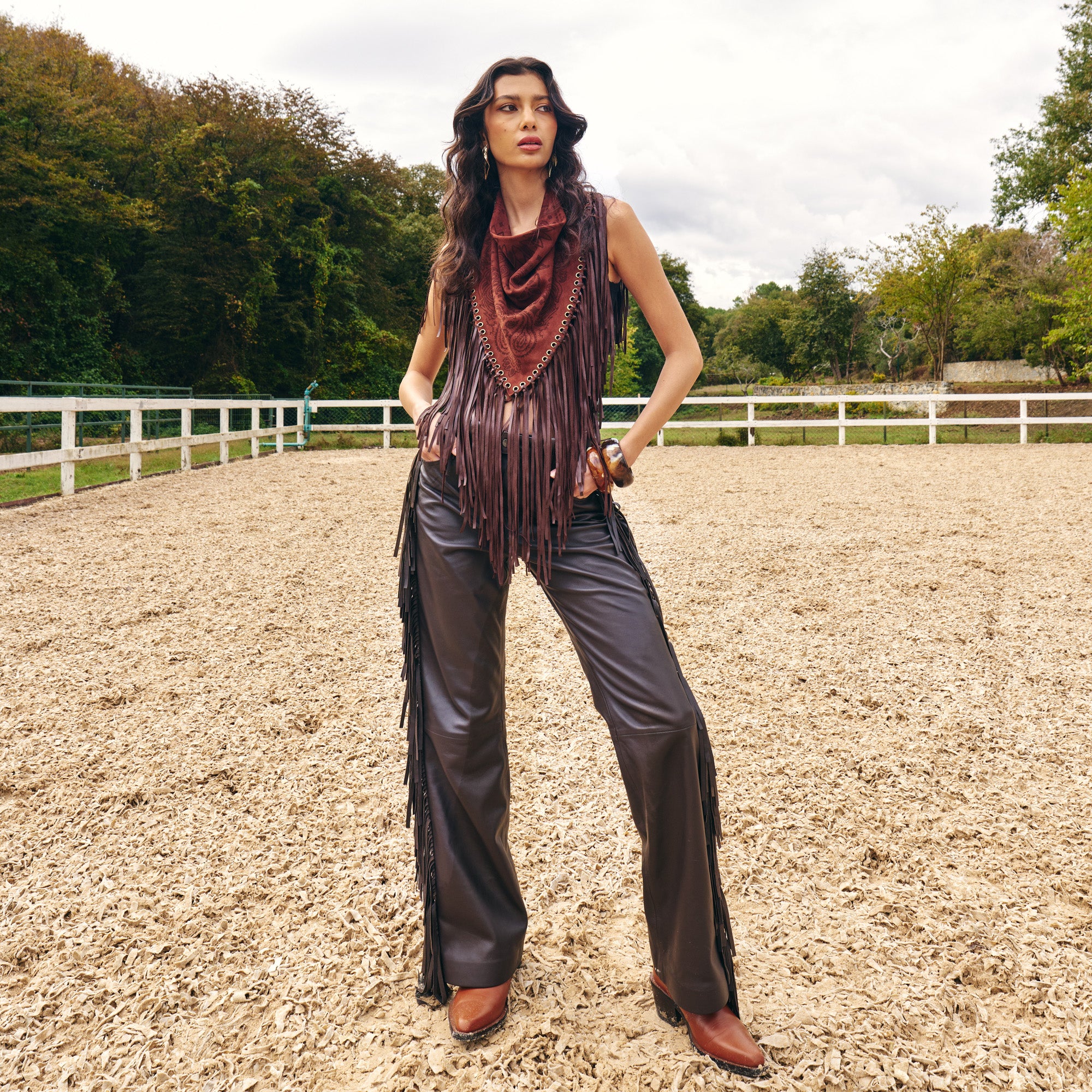 Dark Brown Leather Pant