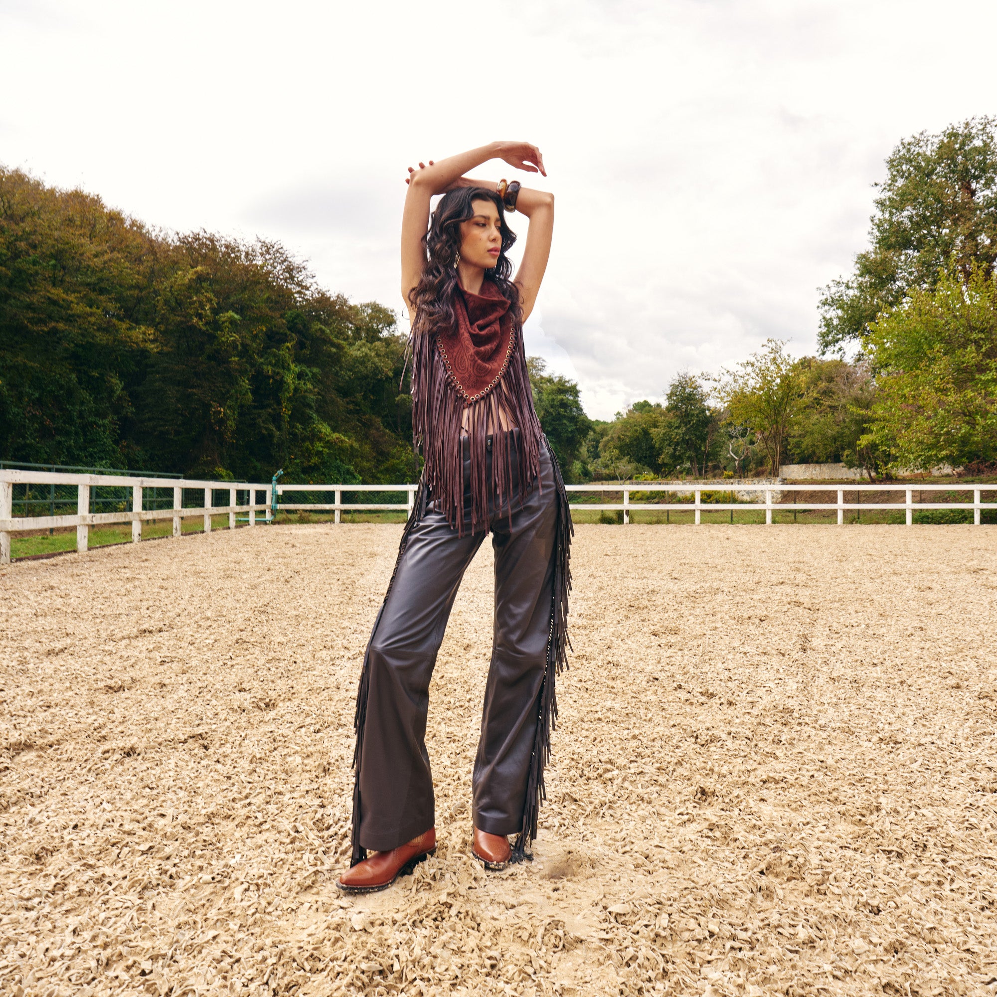 Dark Brown Leather Pant