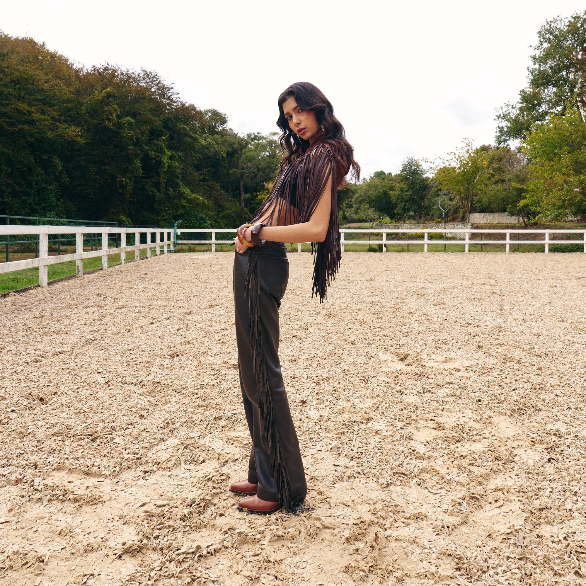 Dark Brown Leather Pant