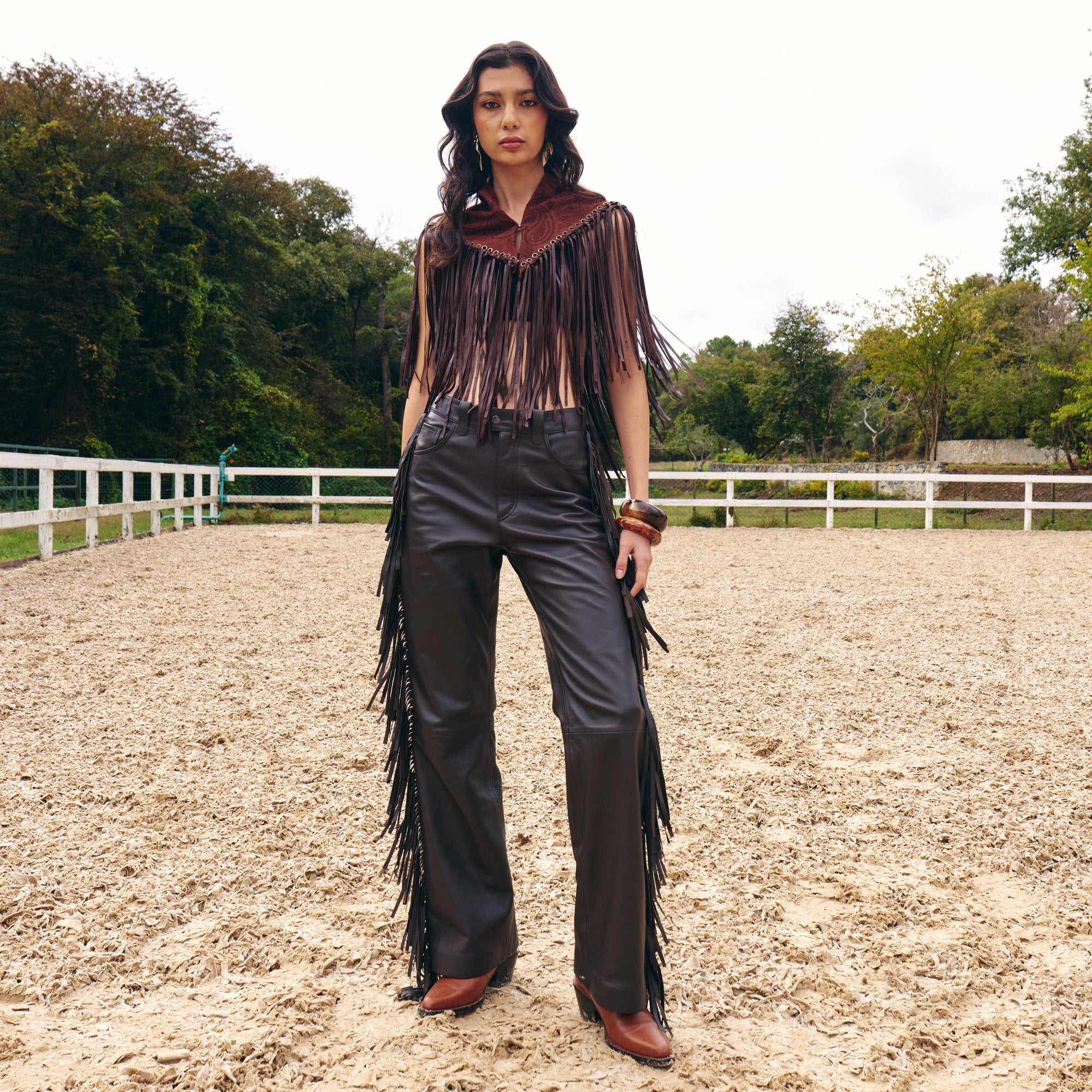 Dark Brown Leather Pant