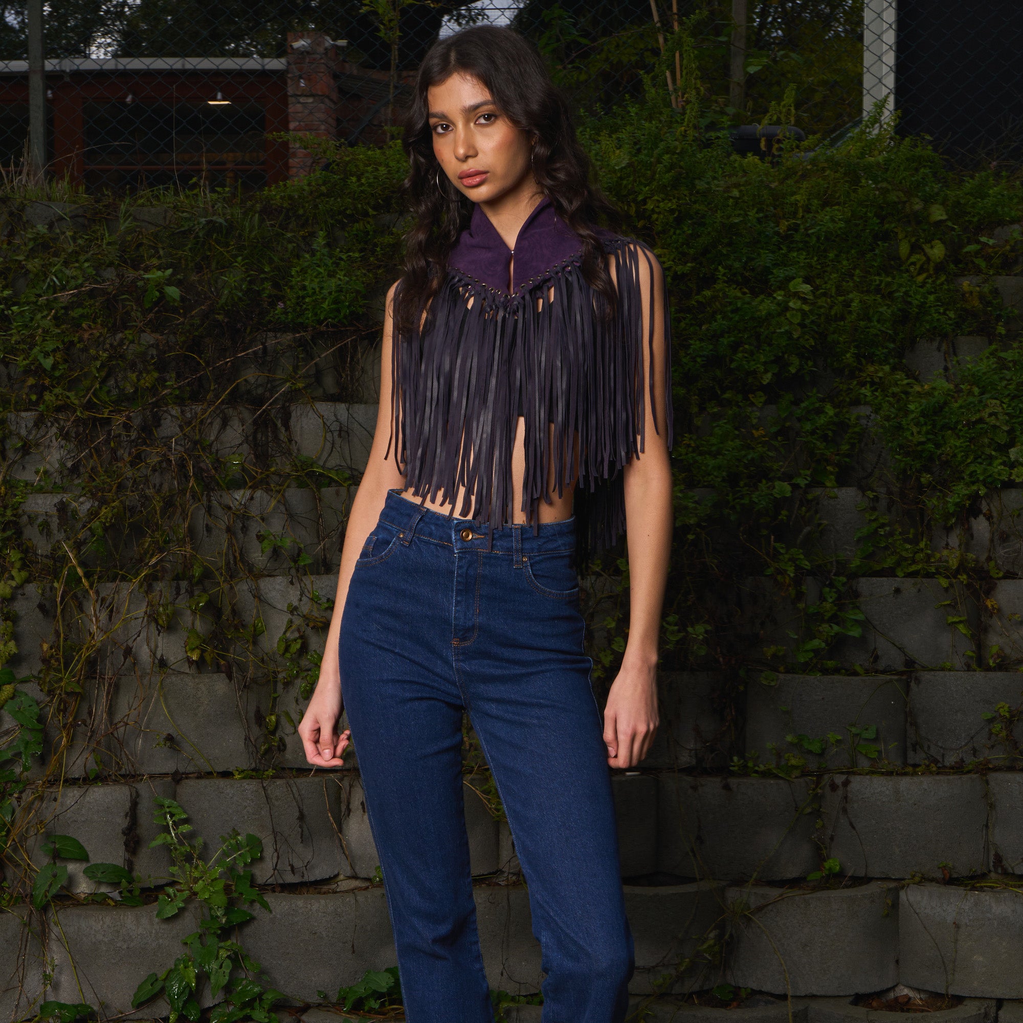 Signature Small Bandanna Scarf Purple