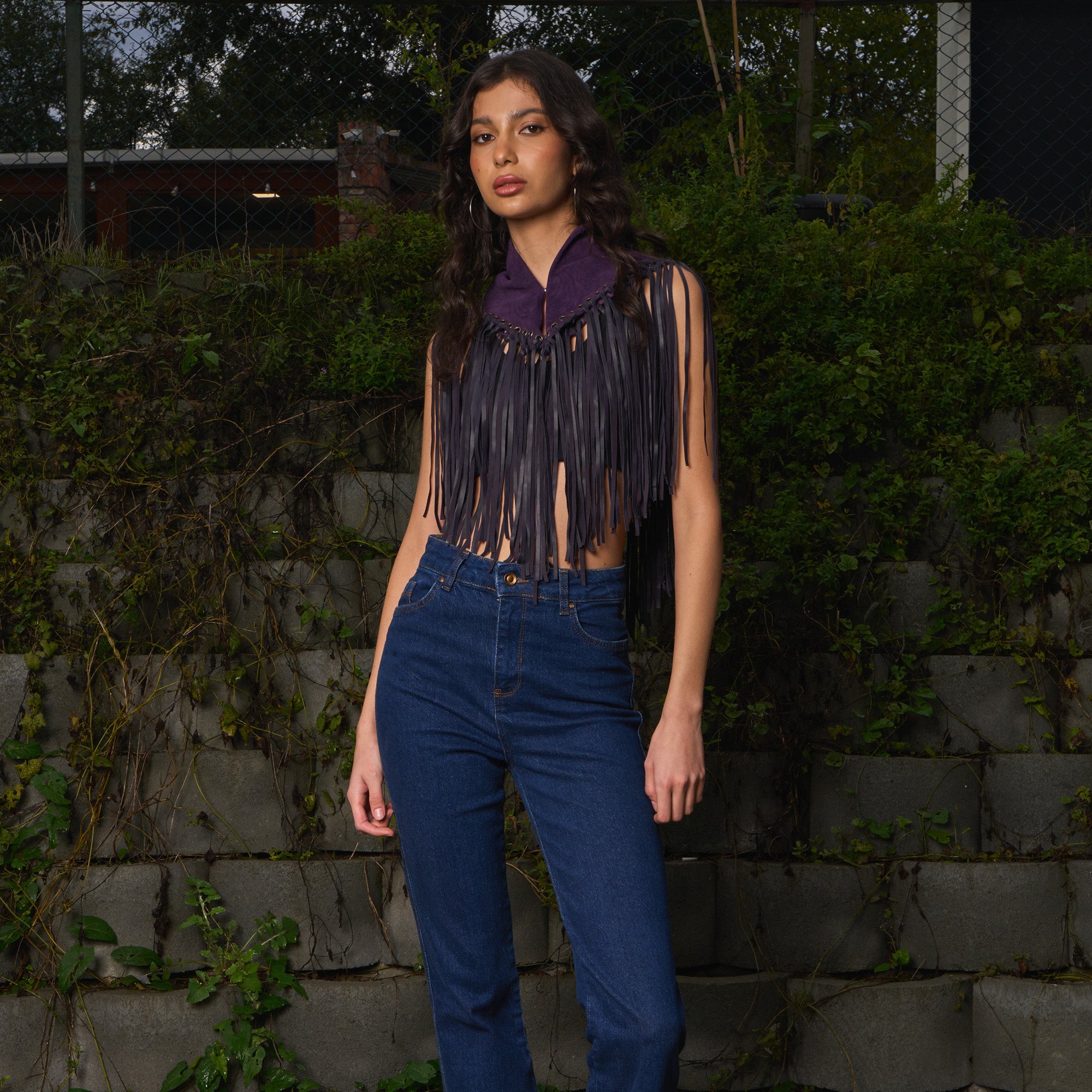 Signature Small Bandanna Scarf Purple