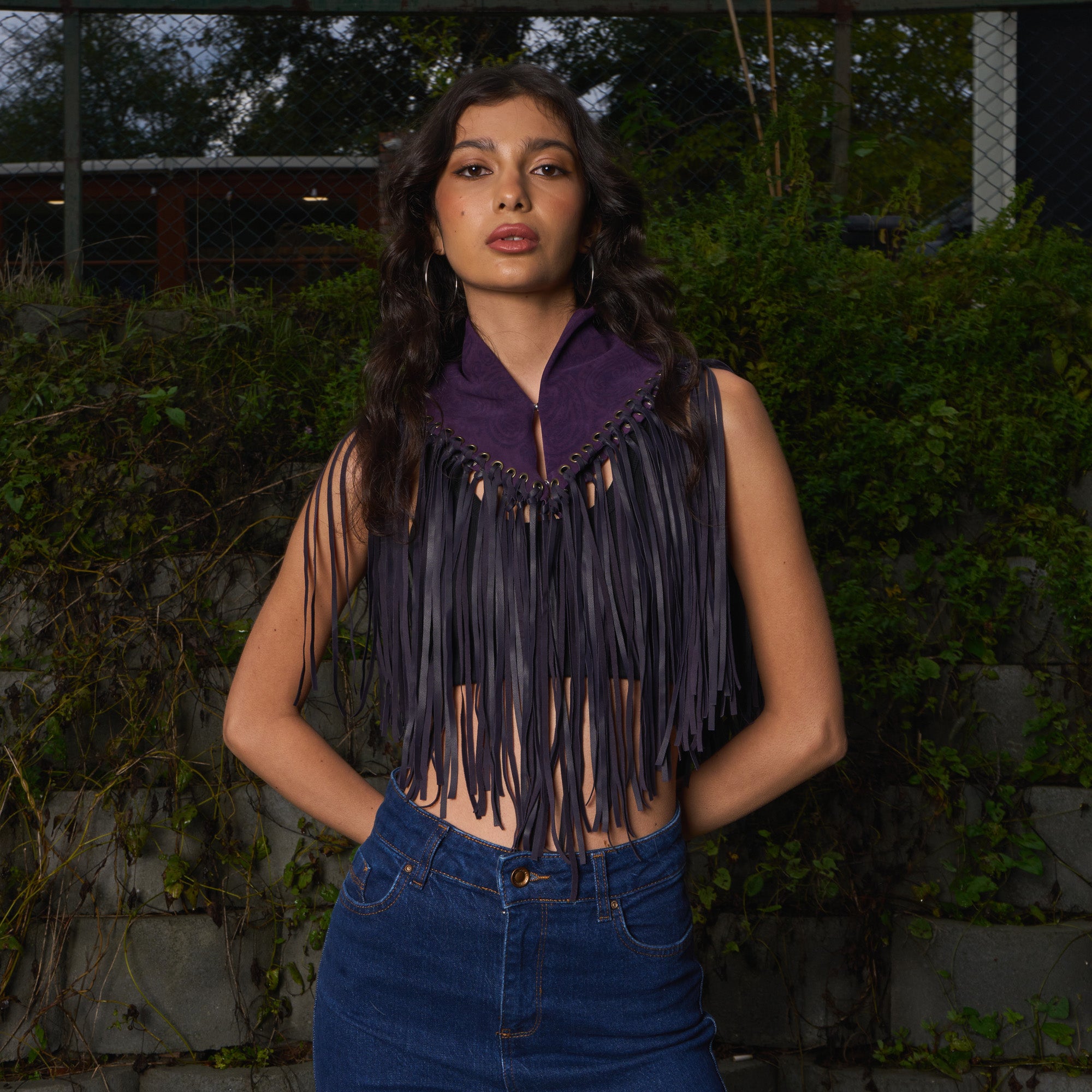 Signature Small Bandanna Scarf Purple