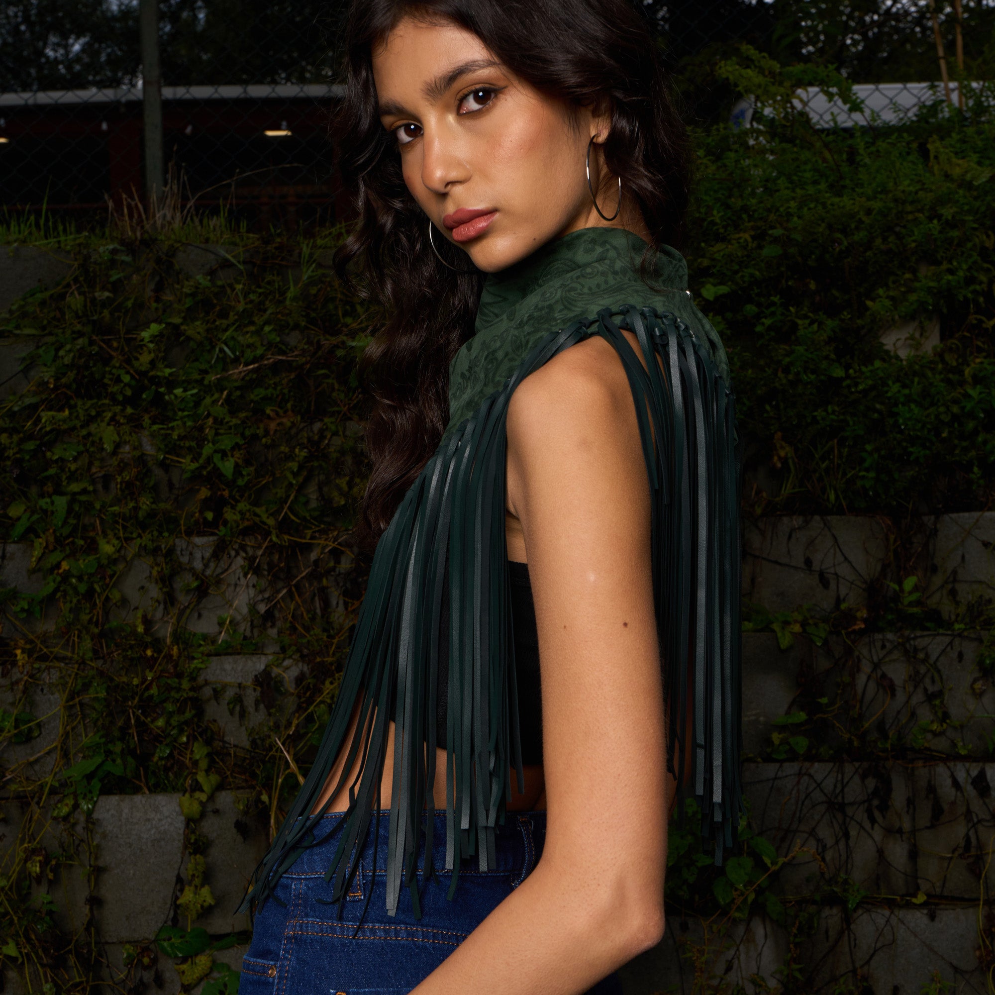 Signature Small Bandanna Scarf Green