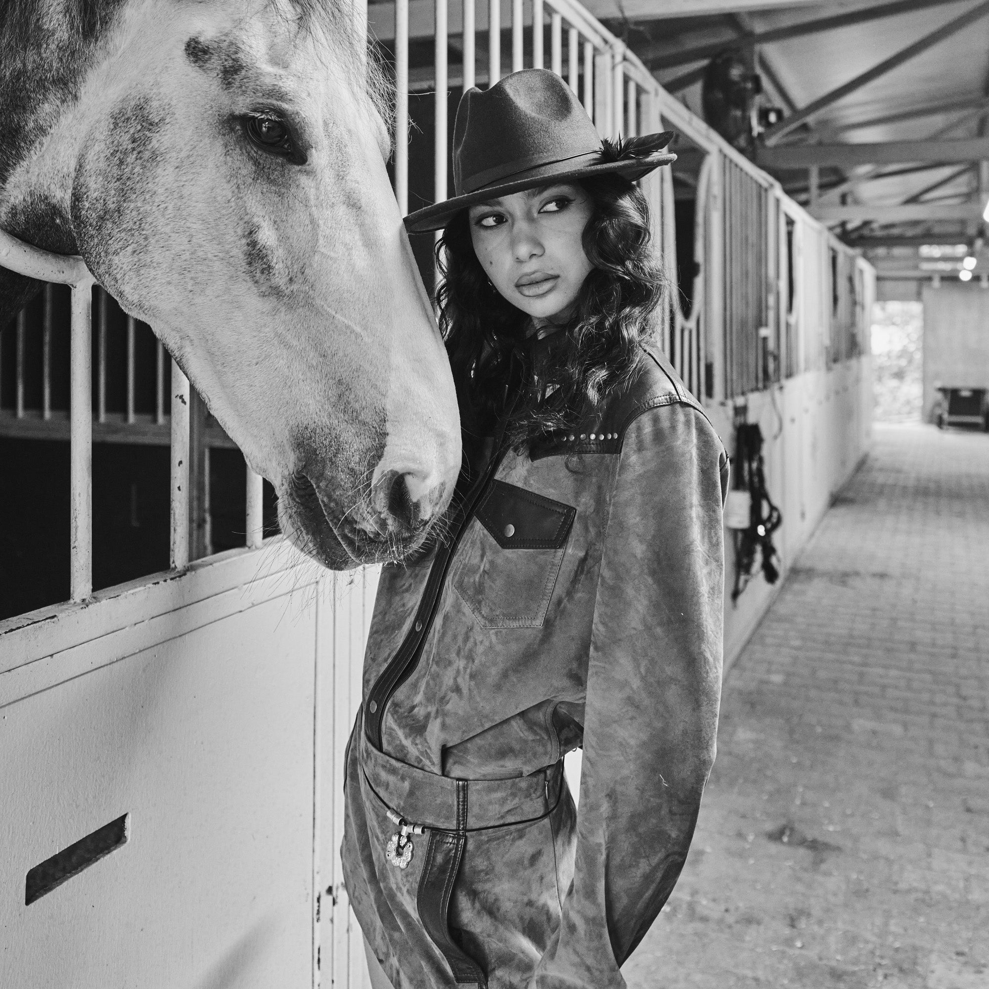 Two-Tone Suede Western Shirt