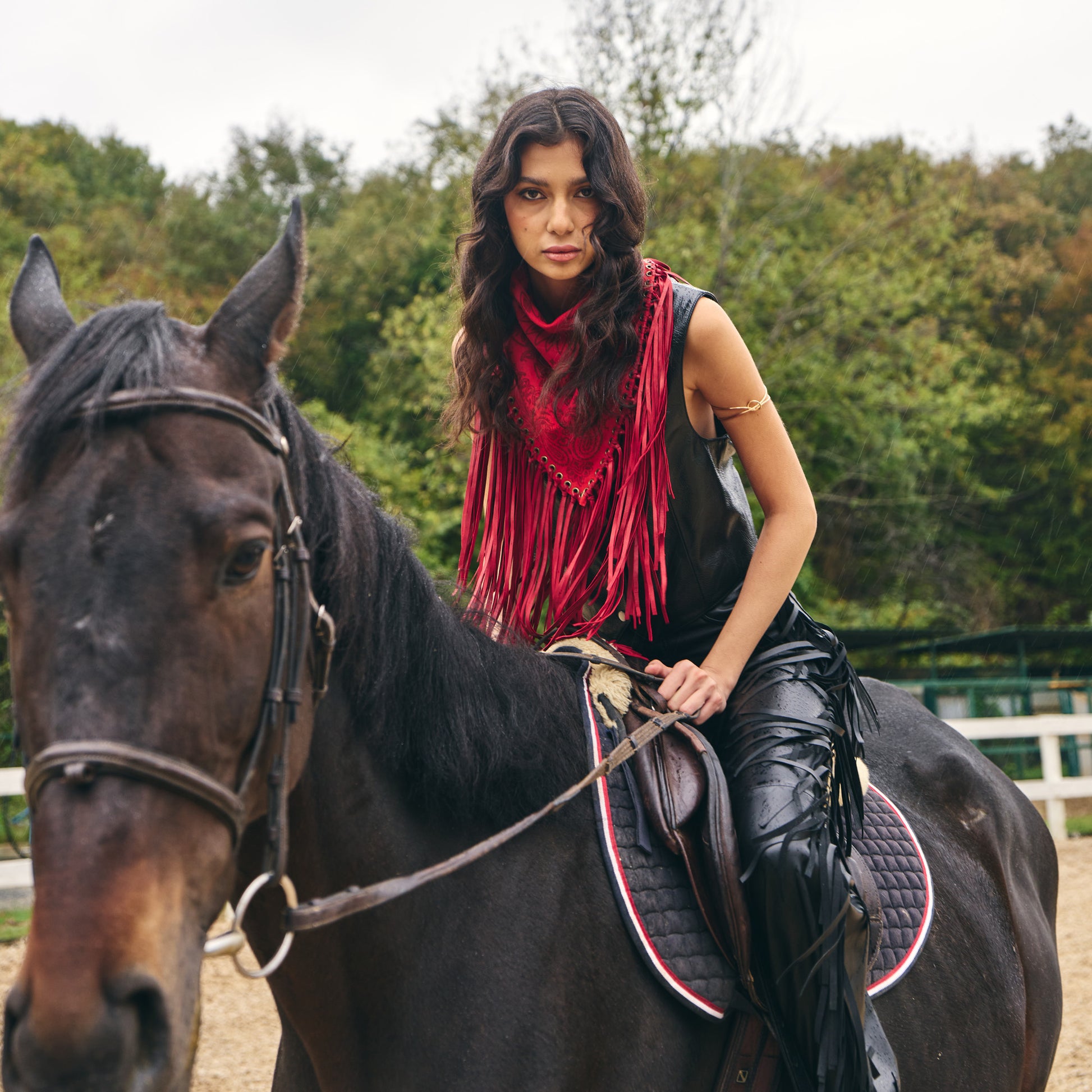 Signature Small Bandanna Scarf Red