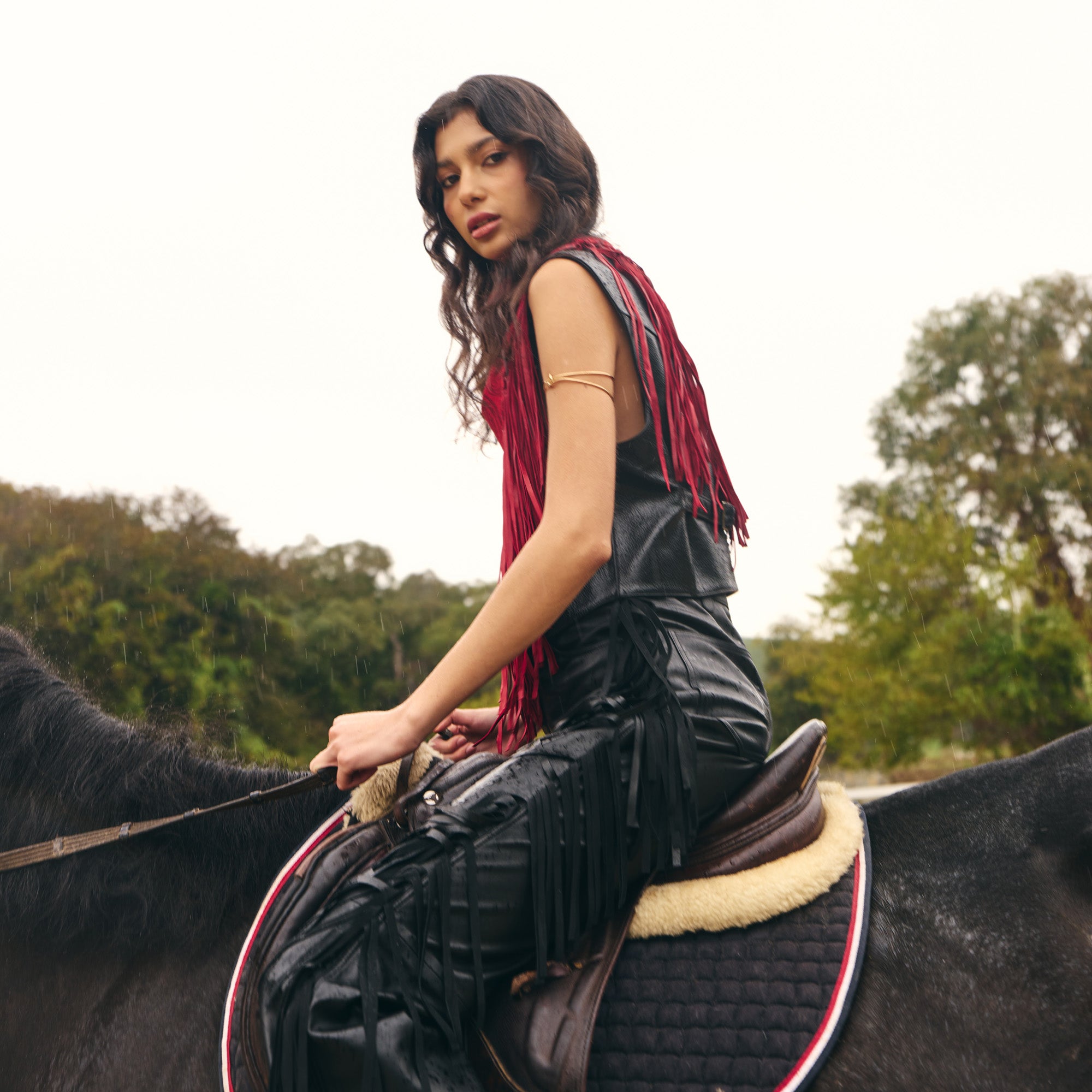 Signature Large Bandanna Scarf Red