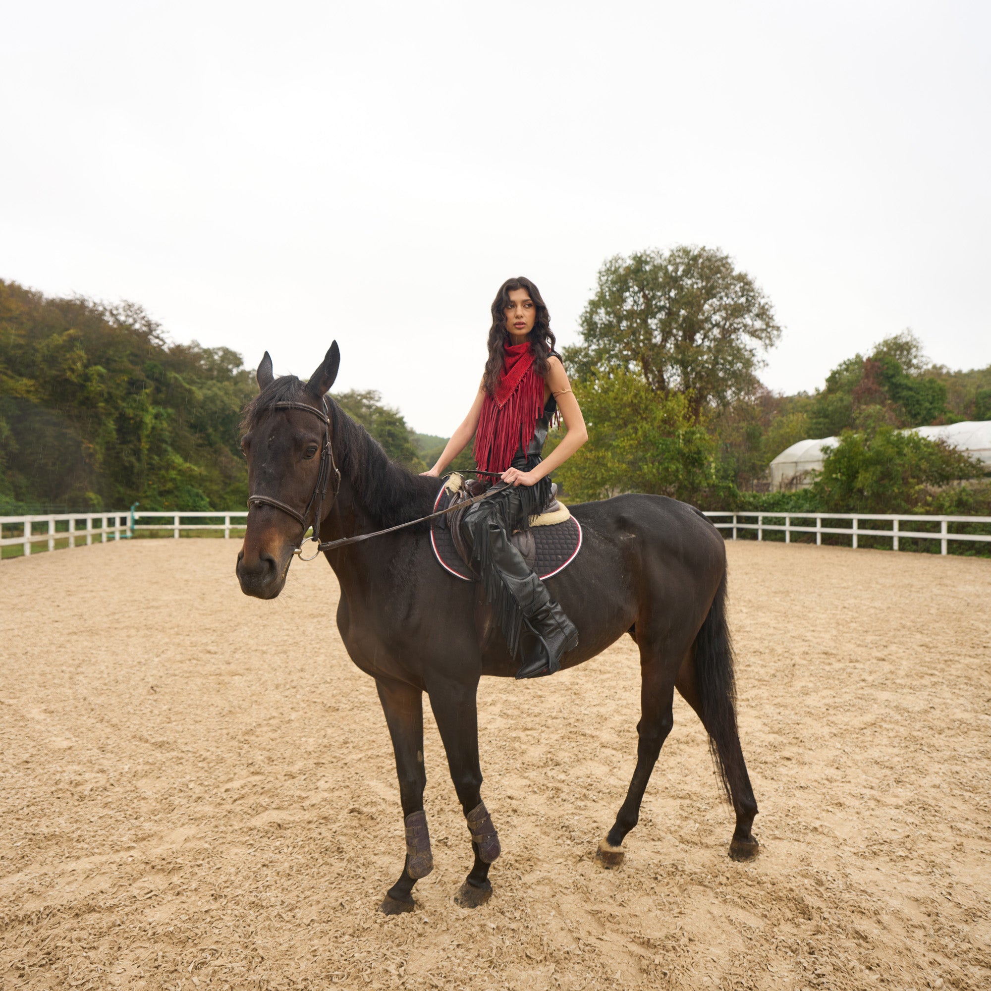 Signature Small Bandanna Scarf Red