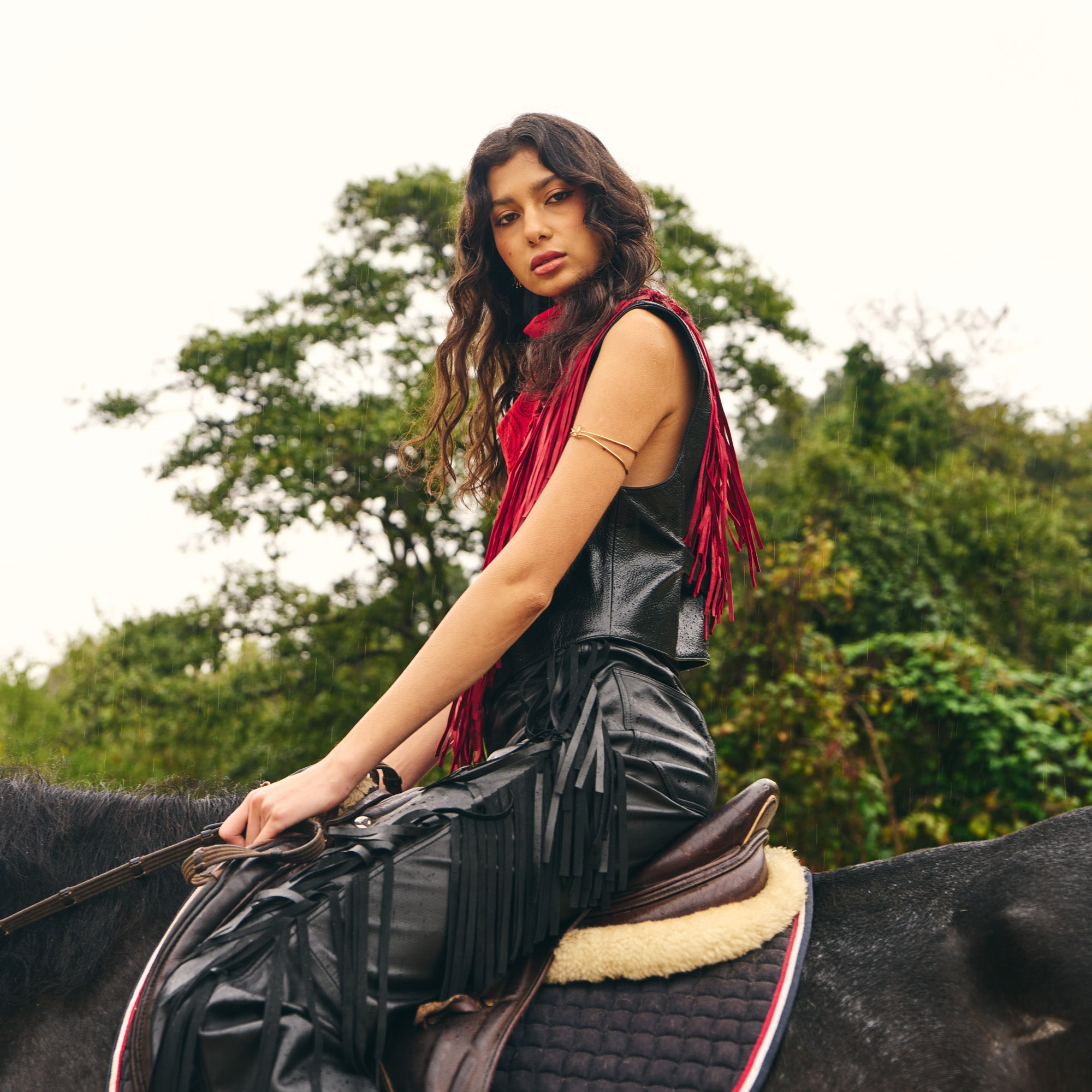 Signature Large Bandanna Scarf Red