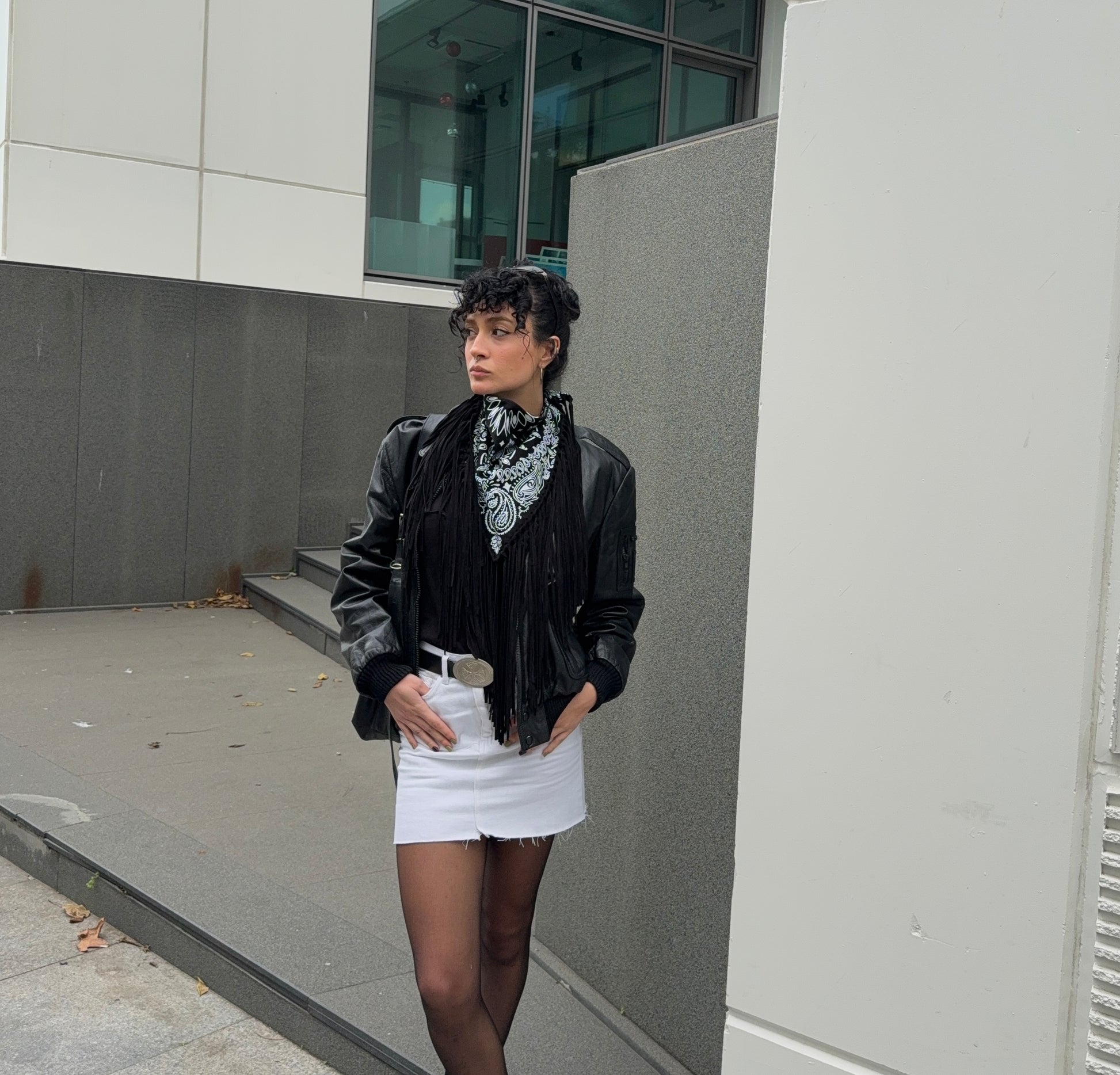 Signature Small Bandanna Scarf Black