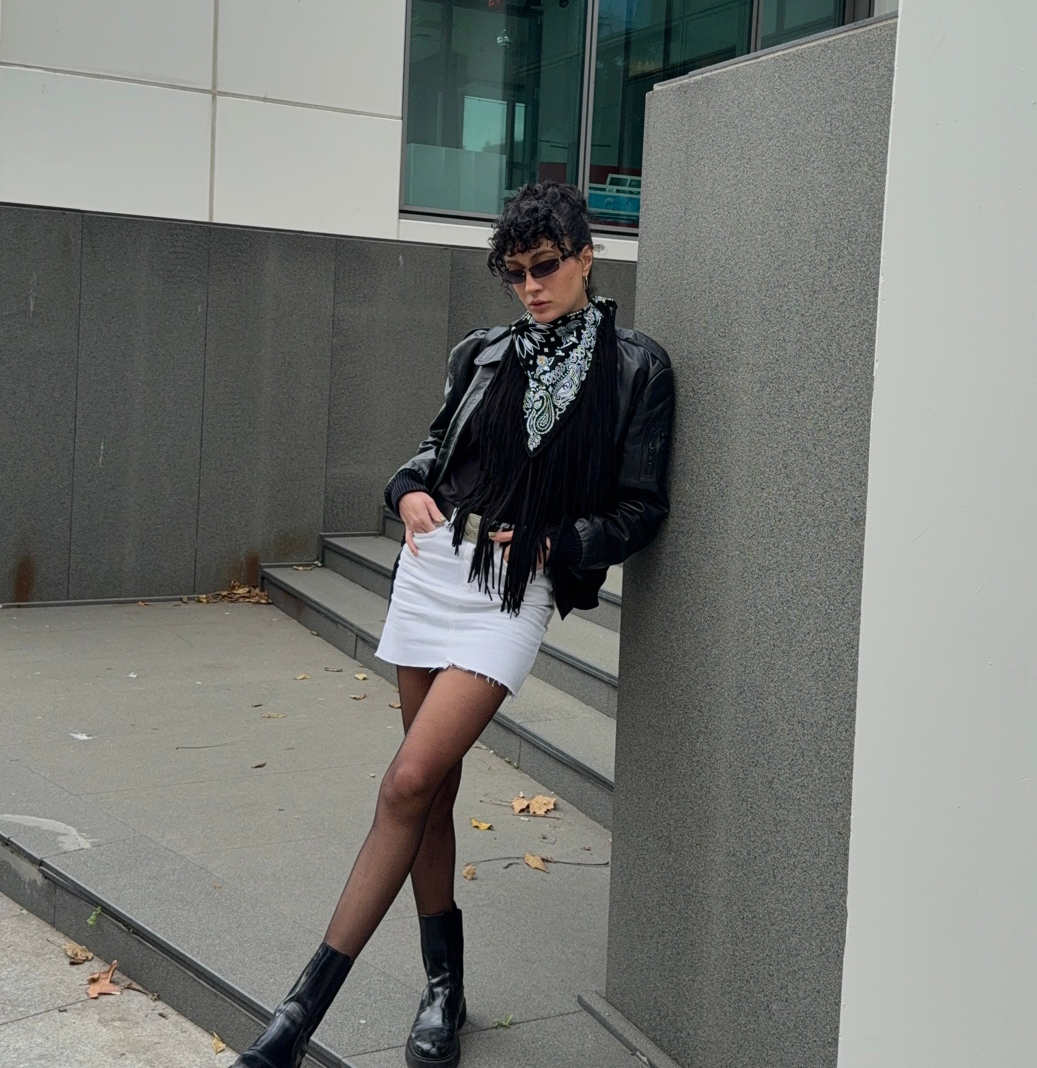 Signature Small Bandanna Scarf Black