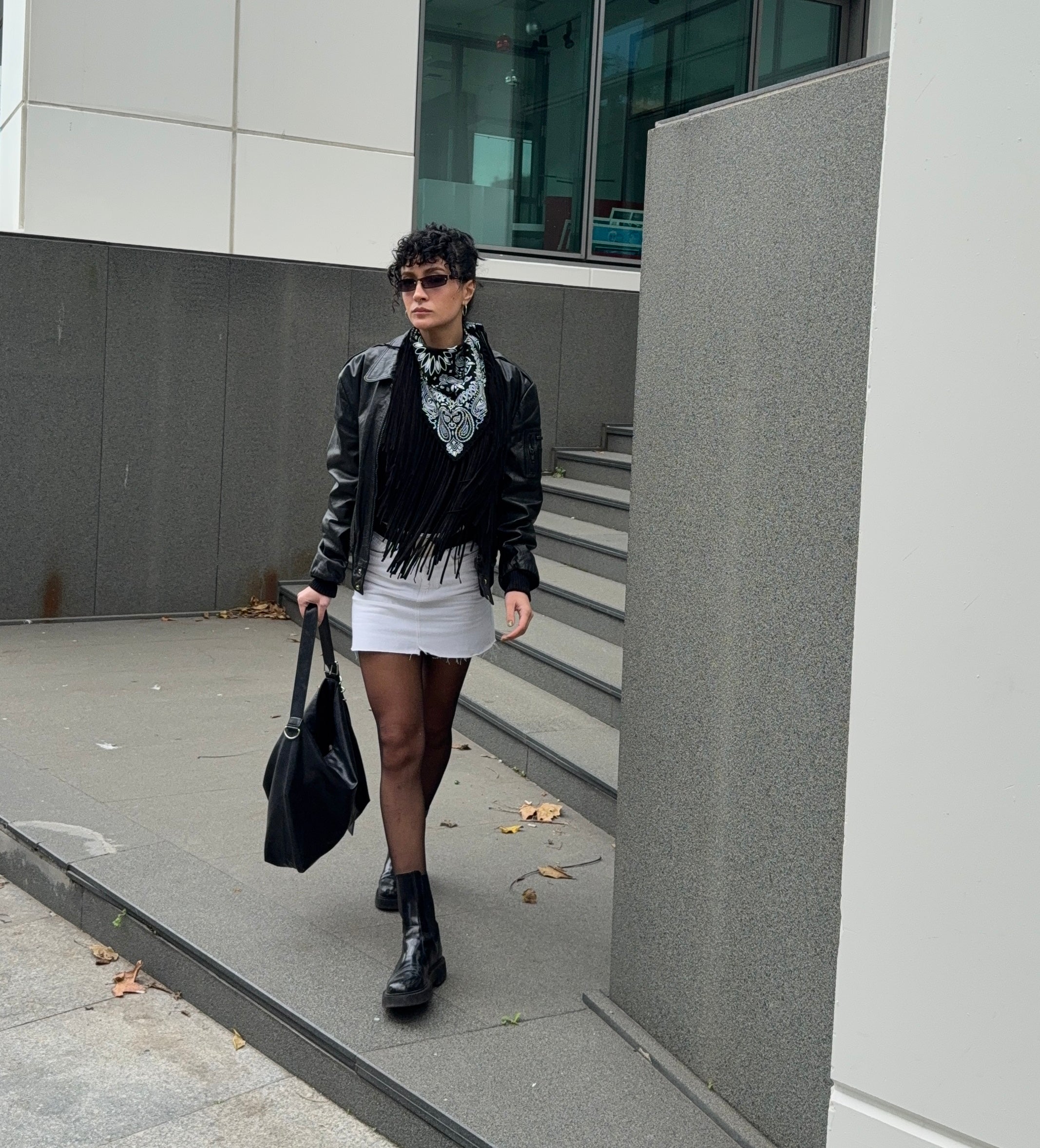 Signature Small Bandanna Scarf Black