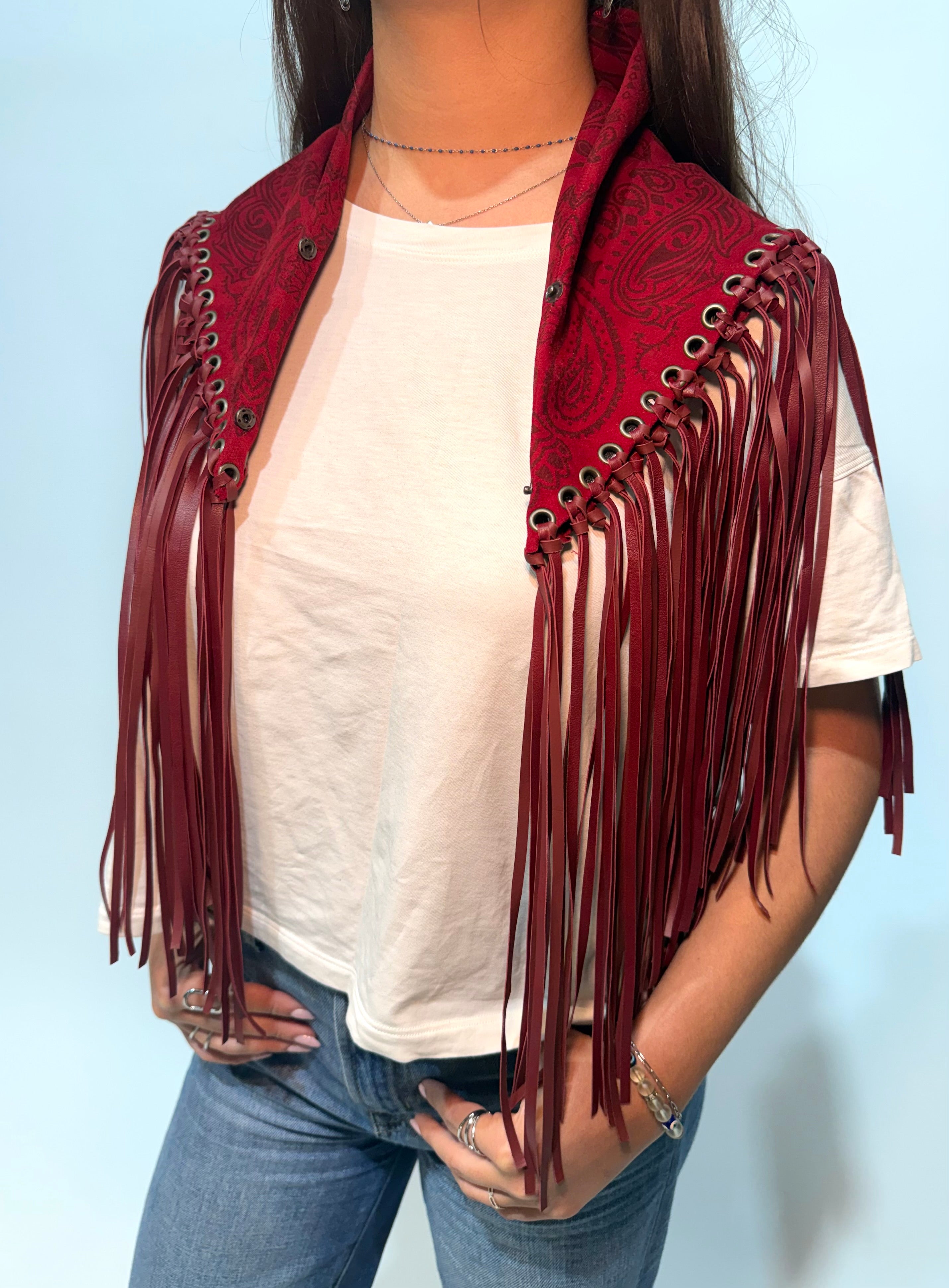 Signature Small Bandanna Scarf Red