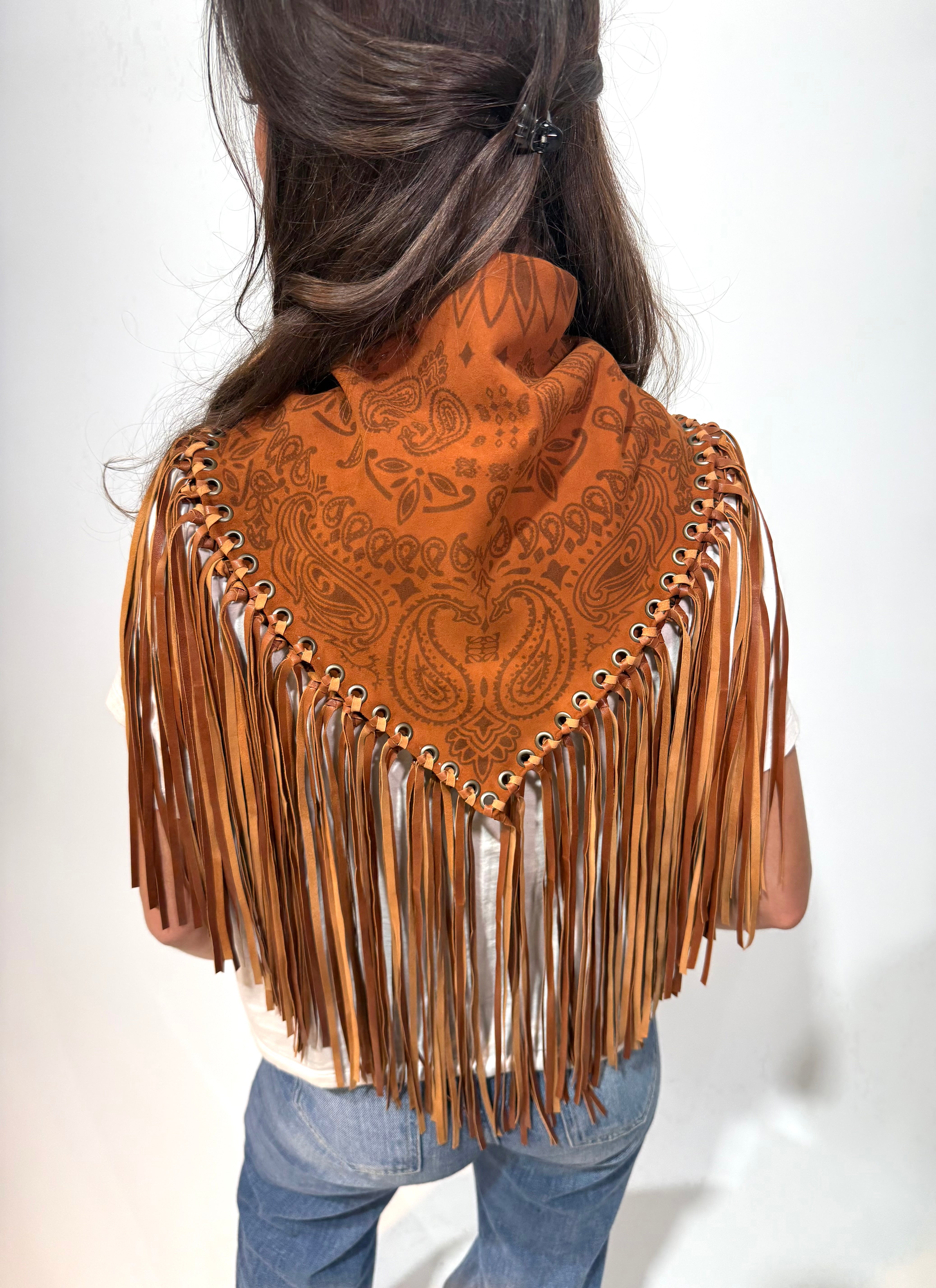 Signature Small Bandanna Scarf Burnt Orange
