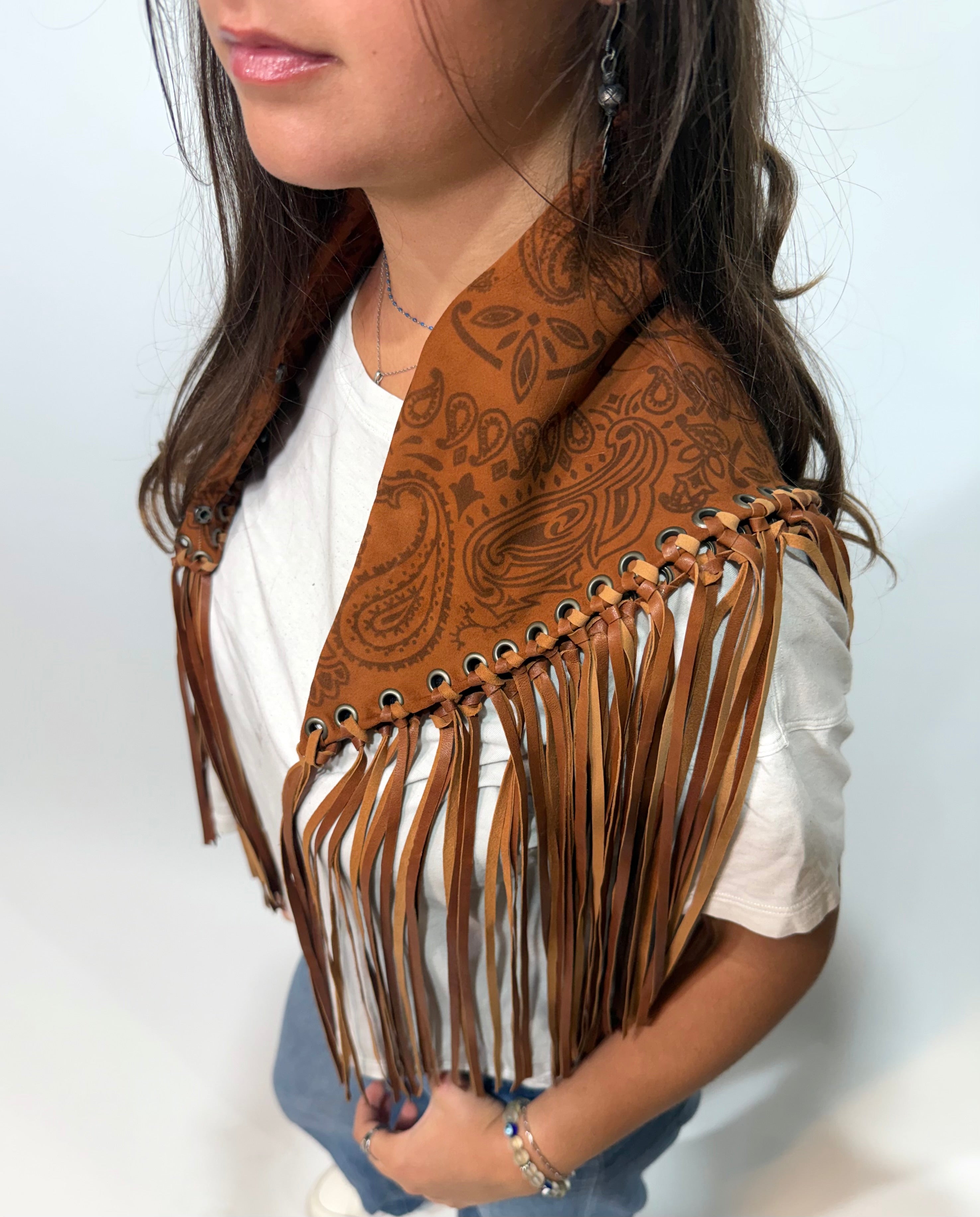 Signature Small Bandanna Scarf Burnt Orange
