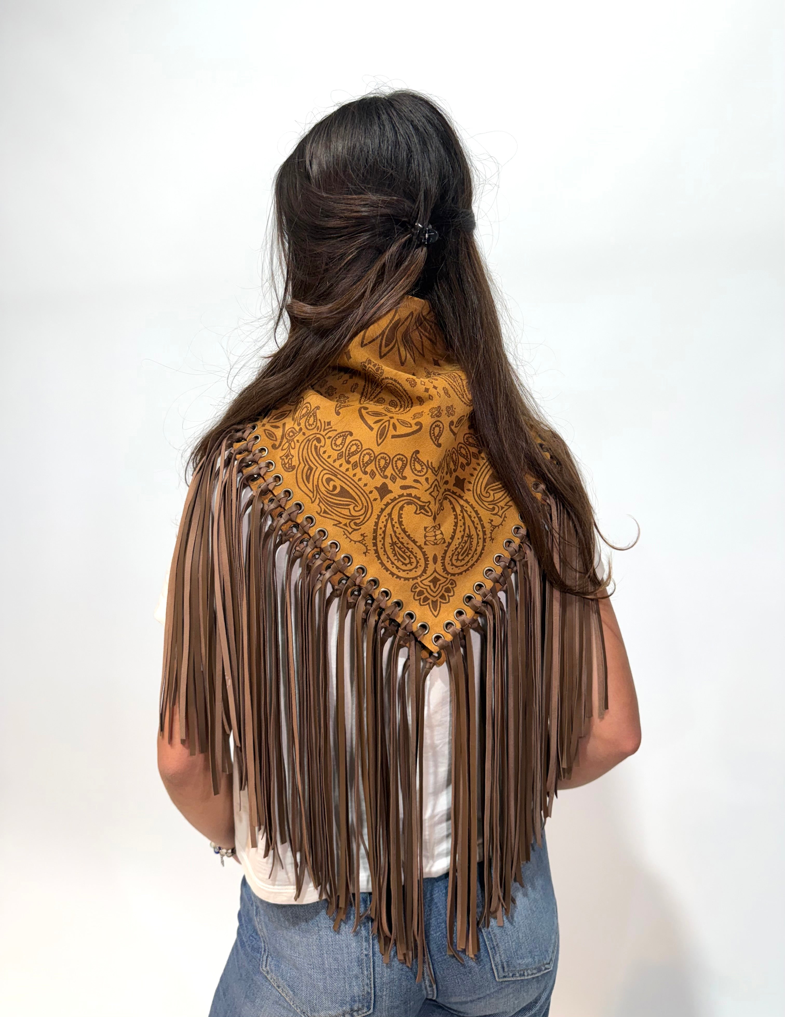 Signature Small Bandanna Scarf Mustard