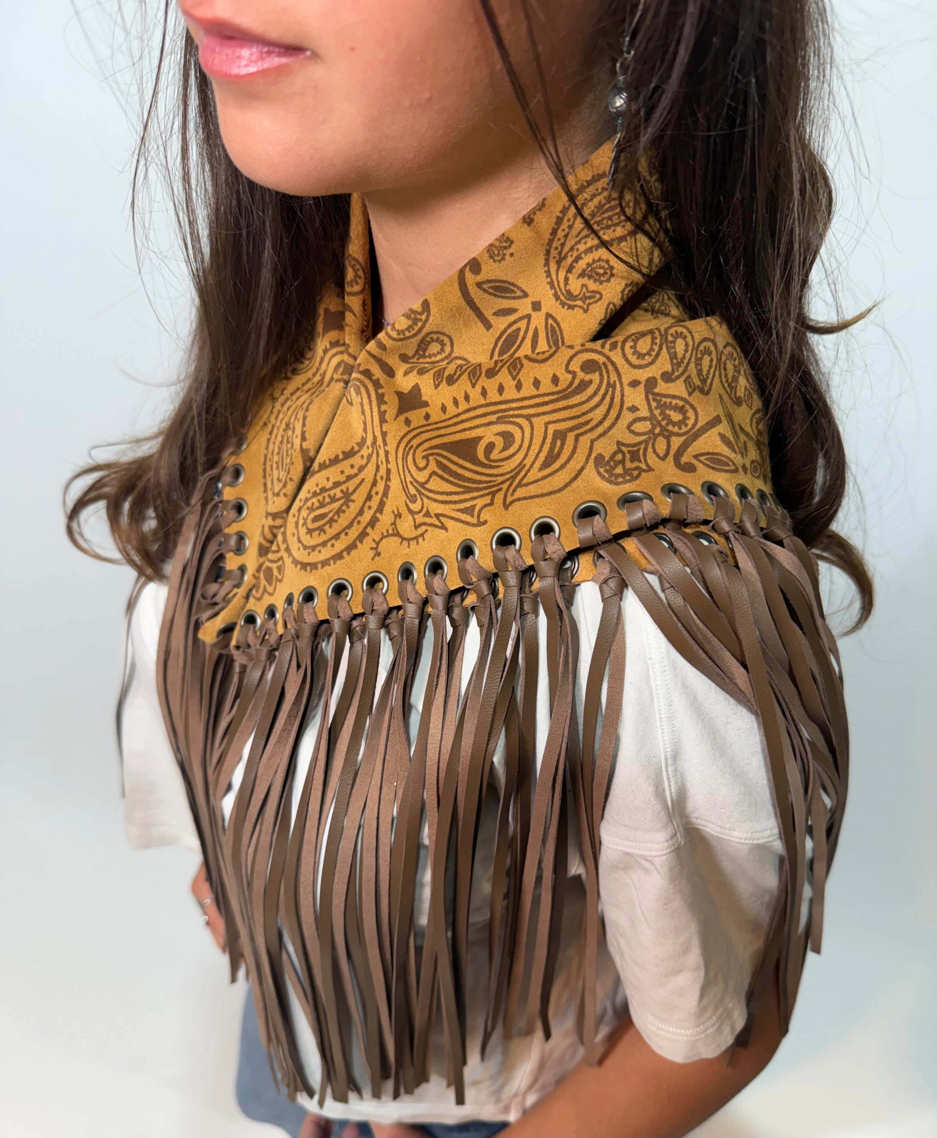 Signature Small Bandanna Scarf Mustard