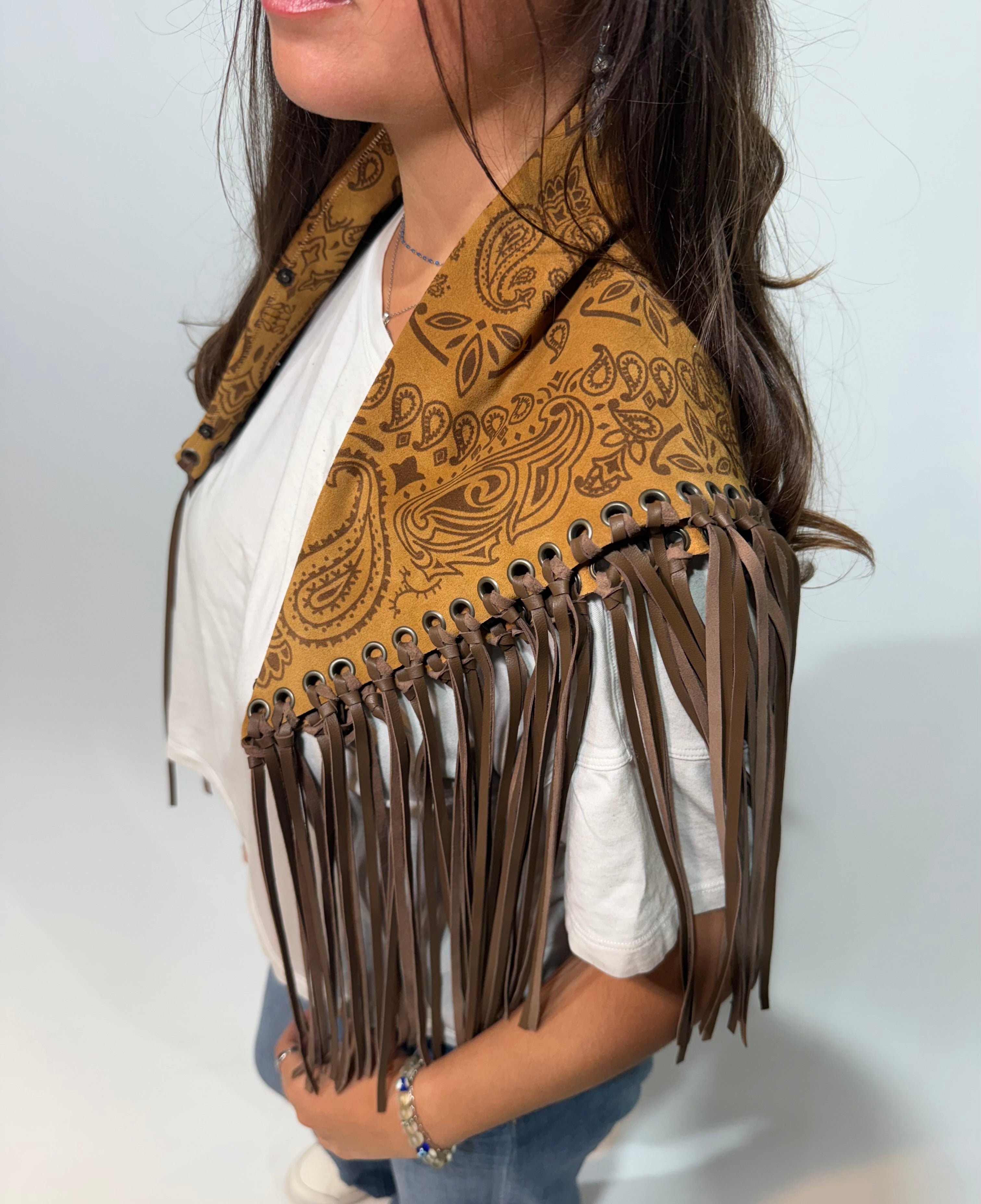 Signature Small Bandanna Scarf Mustard