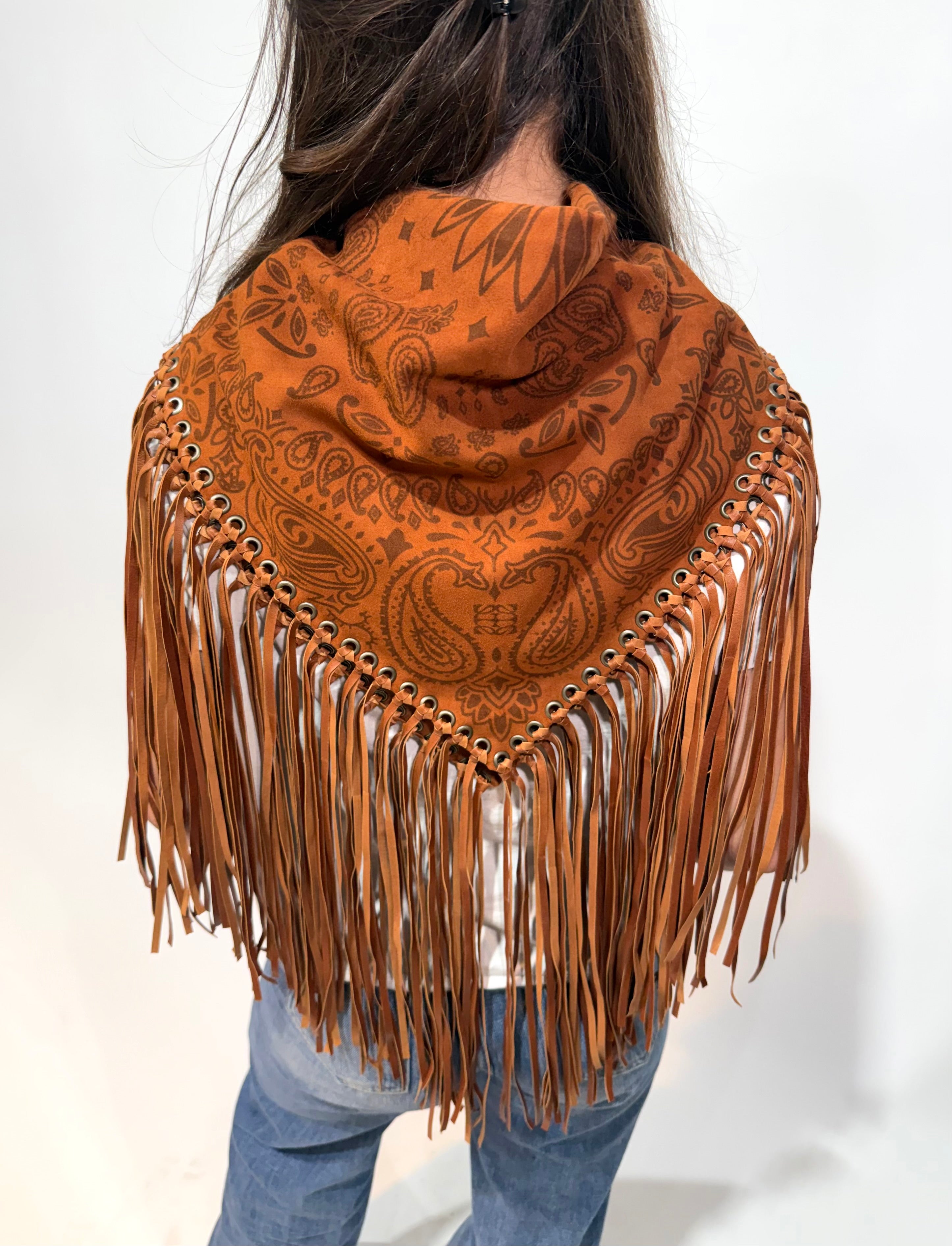 Signature Large Bandanna Scarf Burnt Orange
