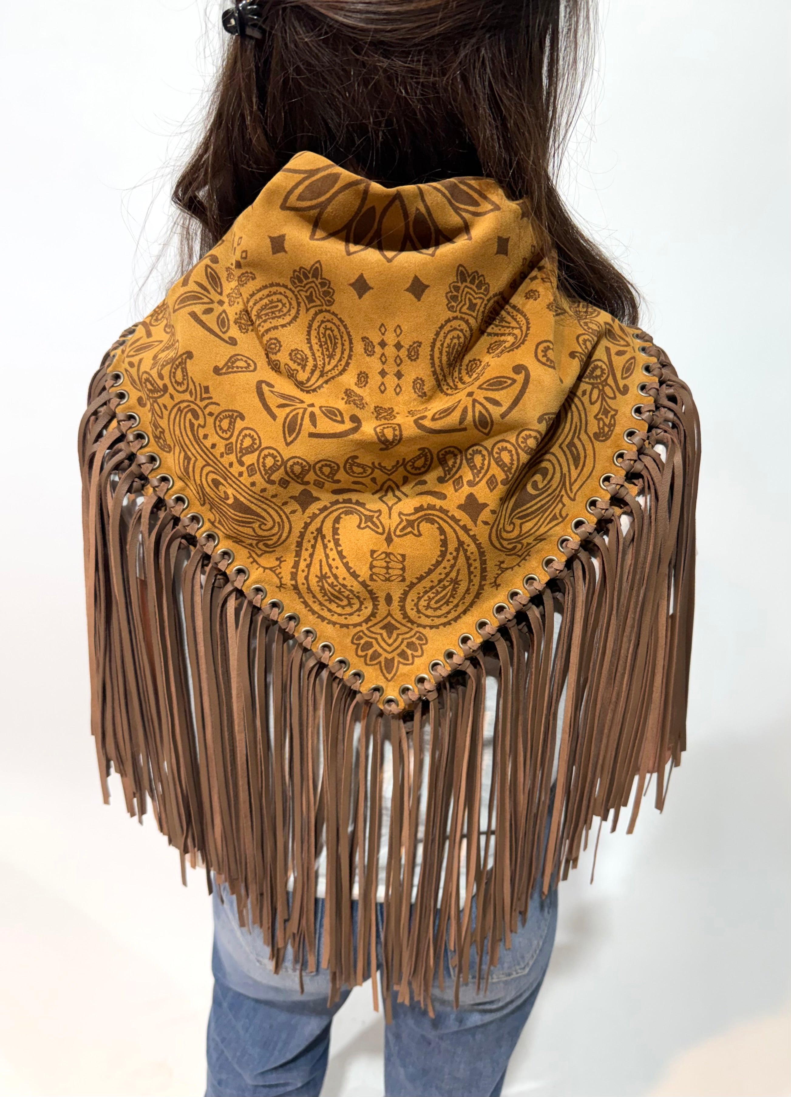 Signature Large Bandanna Scarf Mustard
