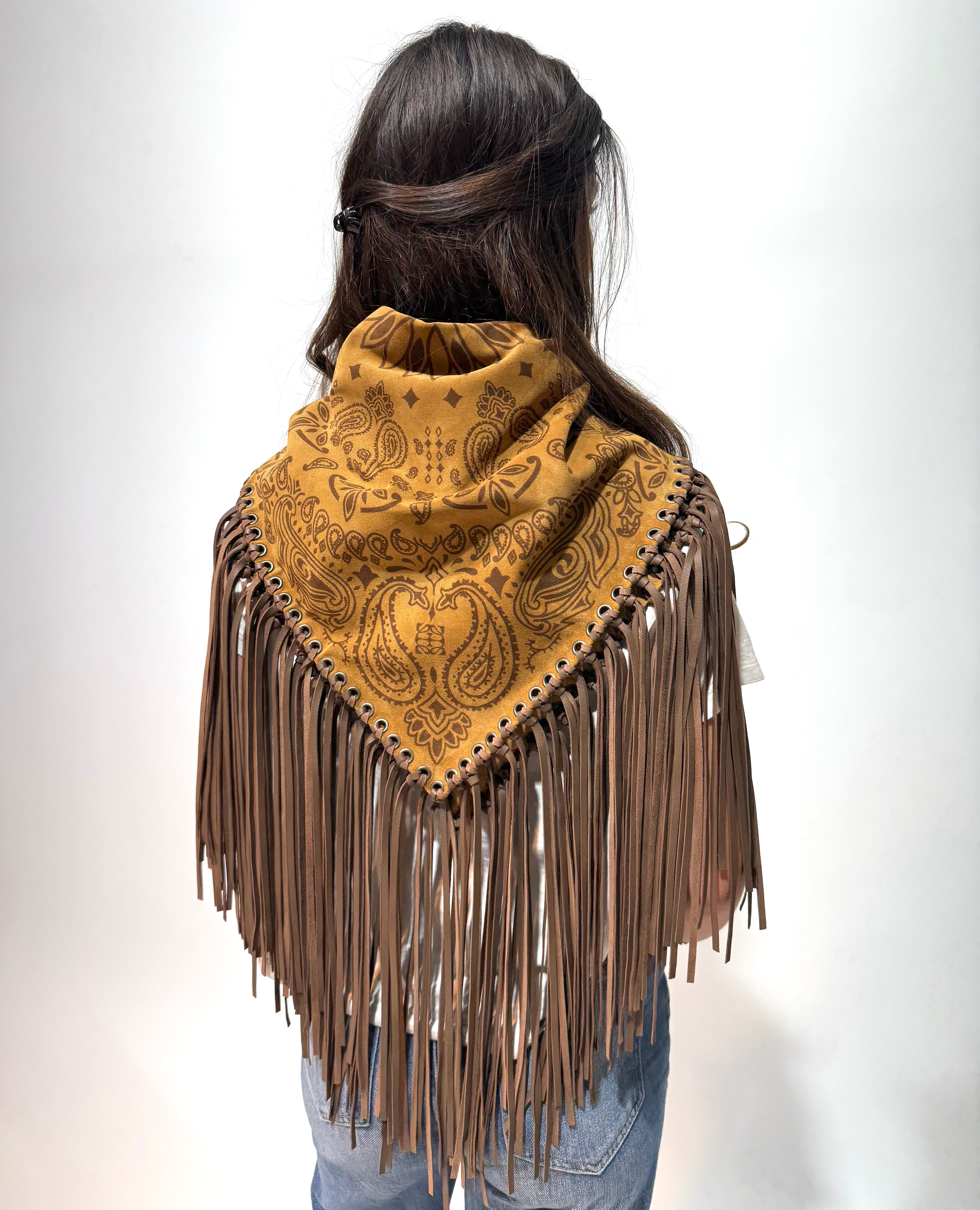 Signature Large Bandanna Scarf Mustard