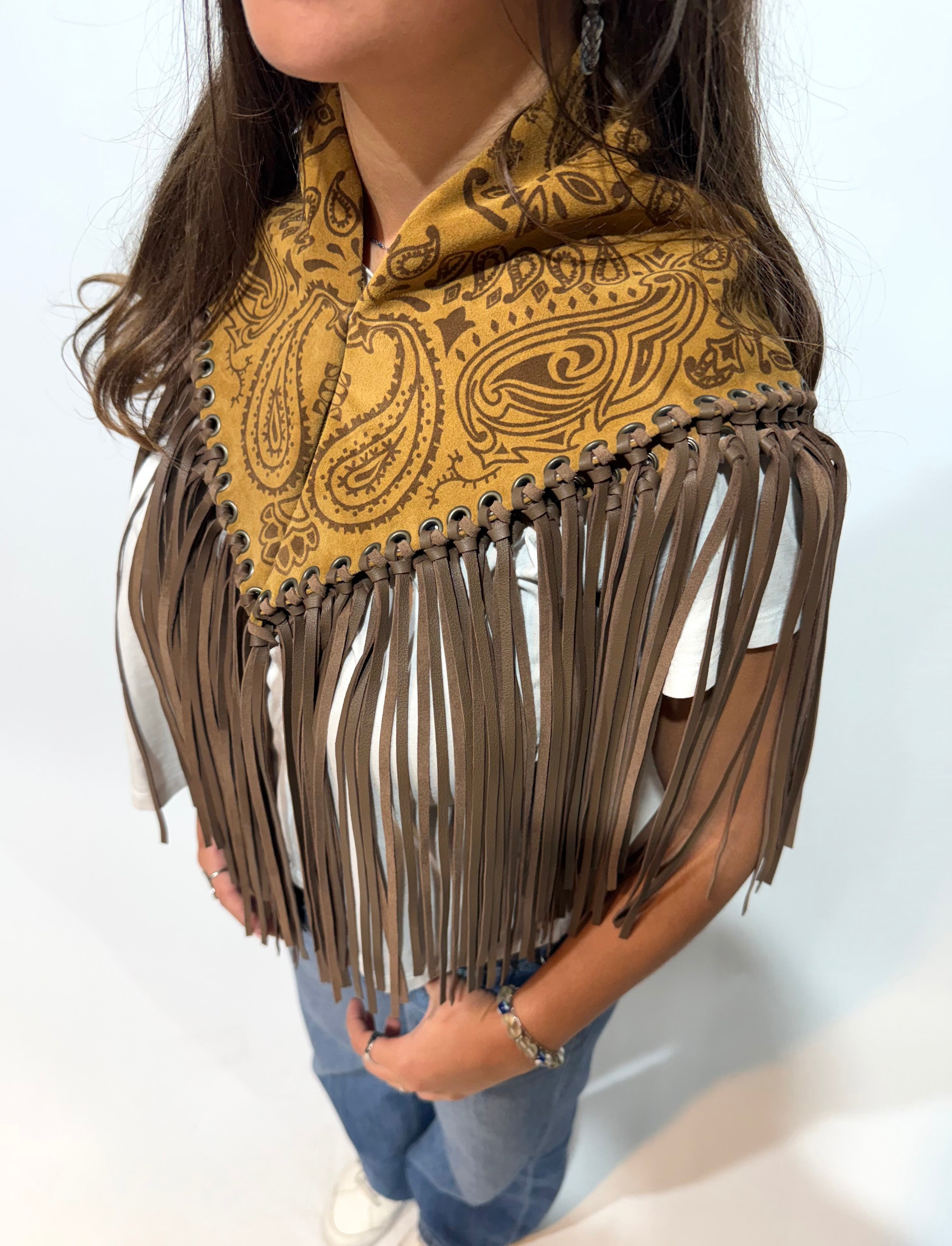 Signature Large Bandanna Scarf Mustard