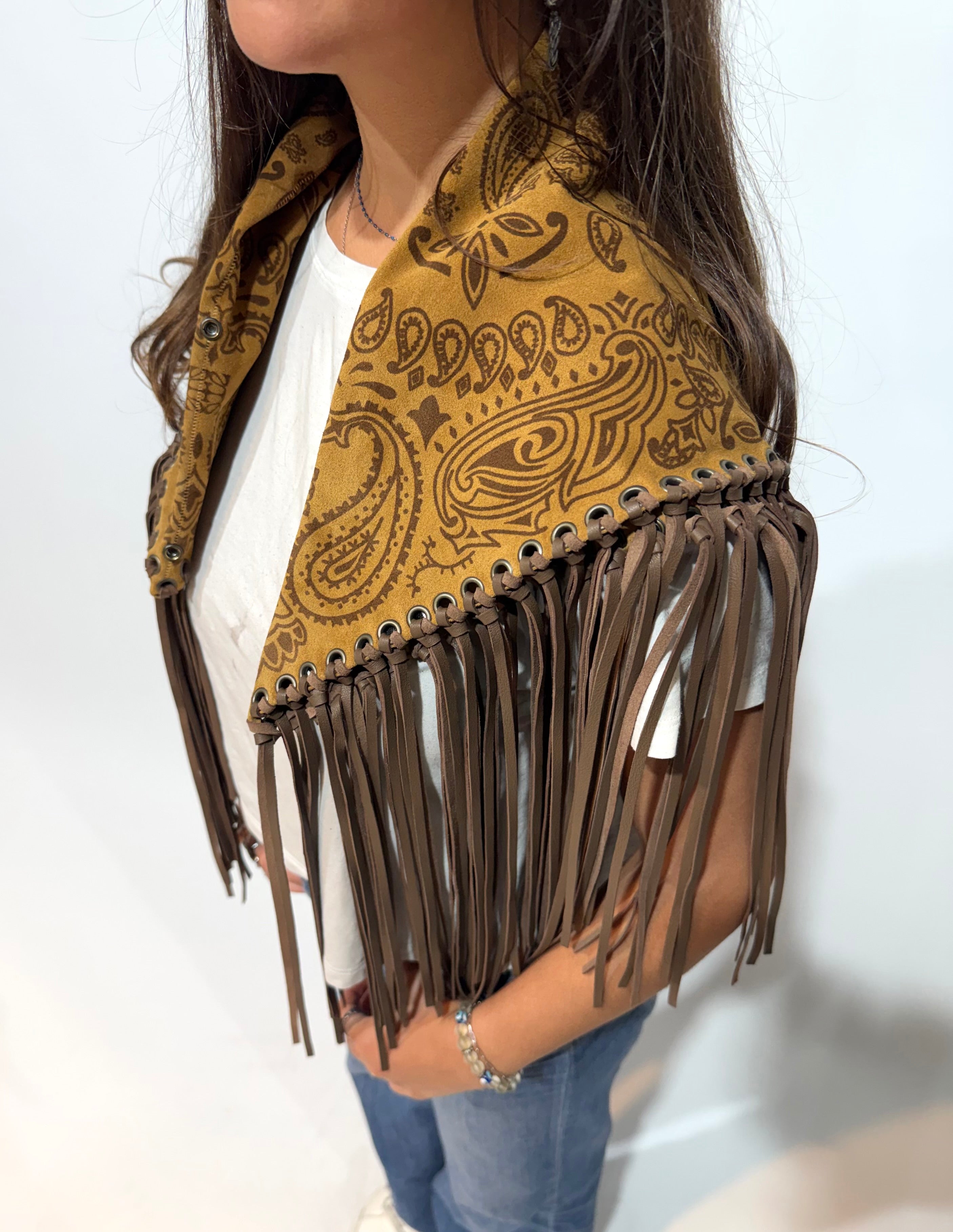Signature Large Bandanna Scarf Mustard