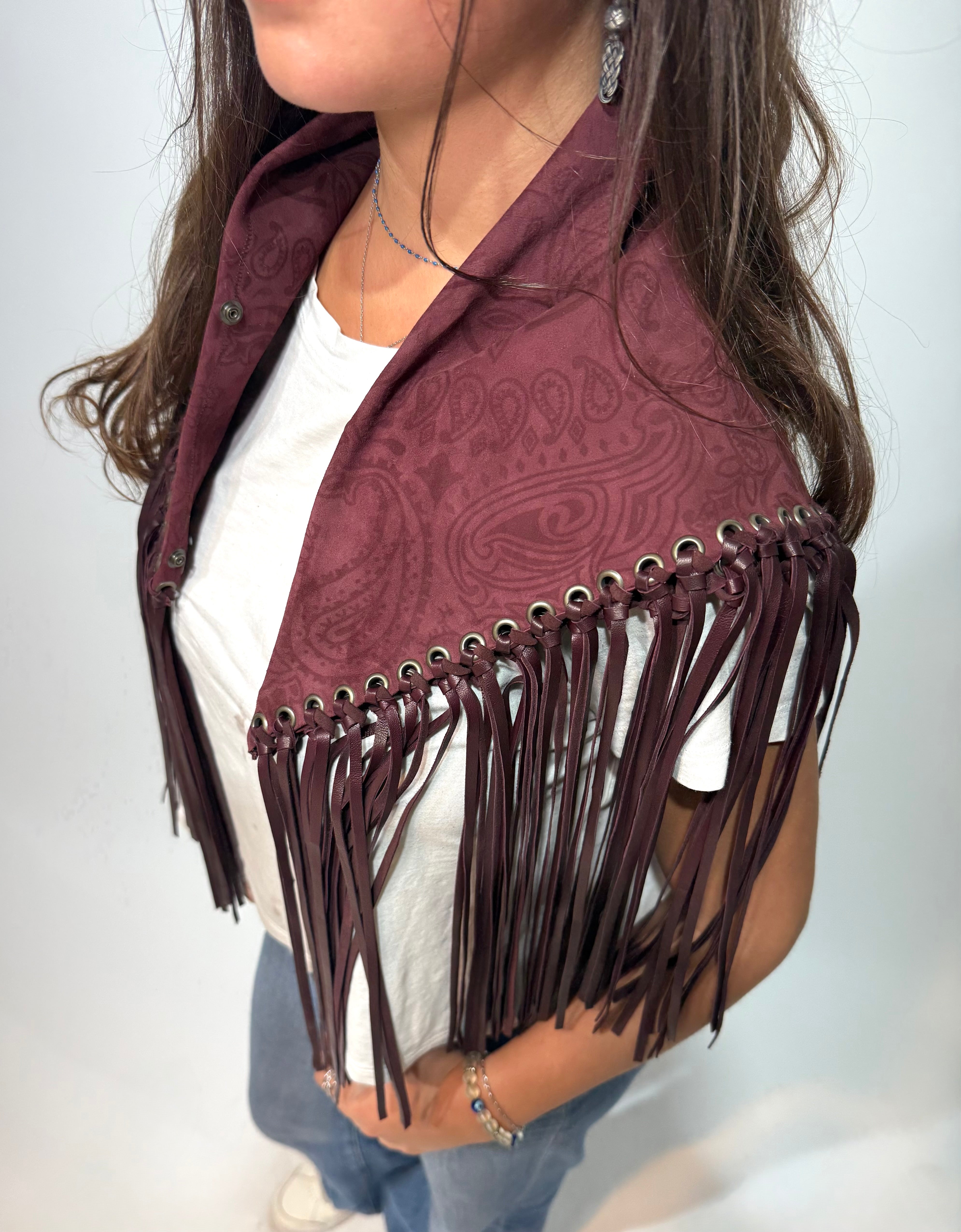 Signature Large Bandanna Scarf Burgundy