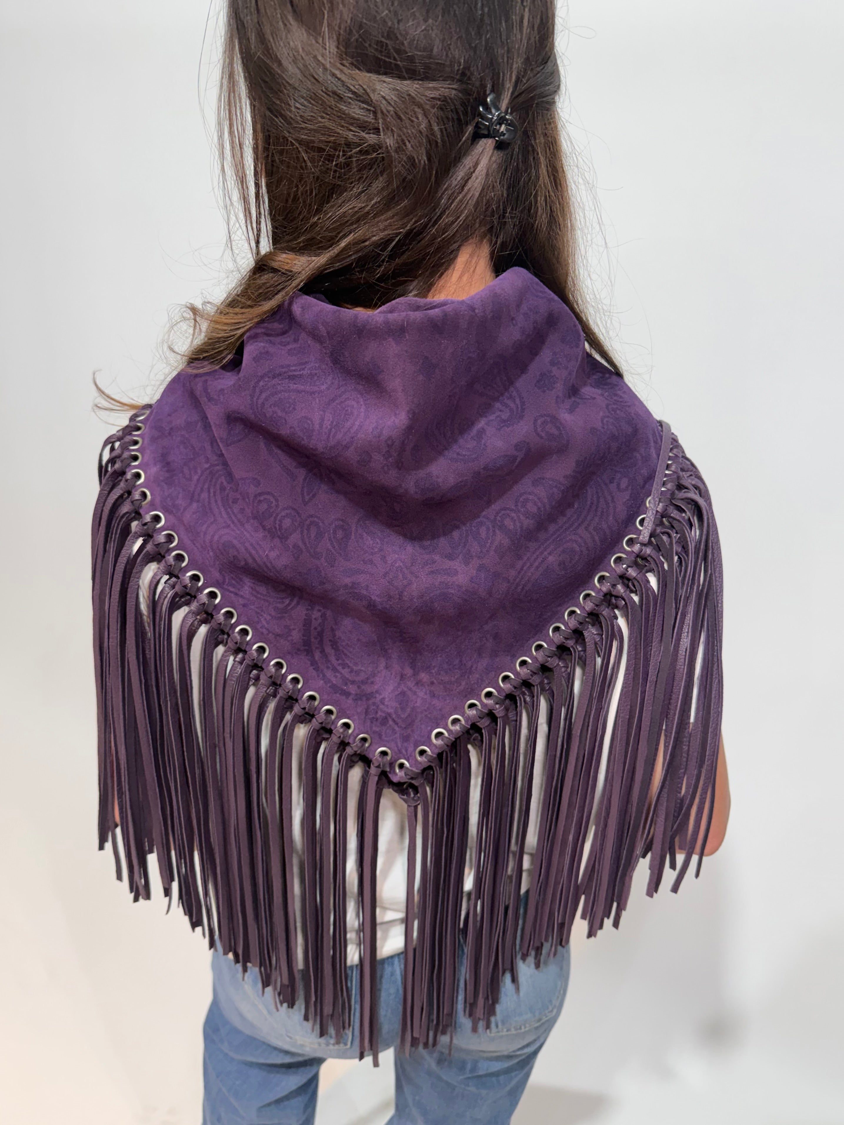 Signature Large Bandanna Scarf Purple