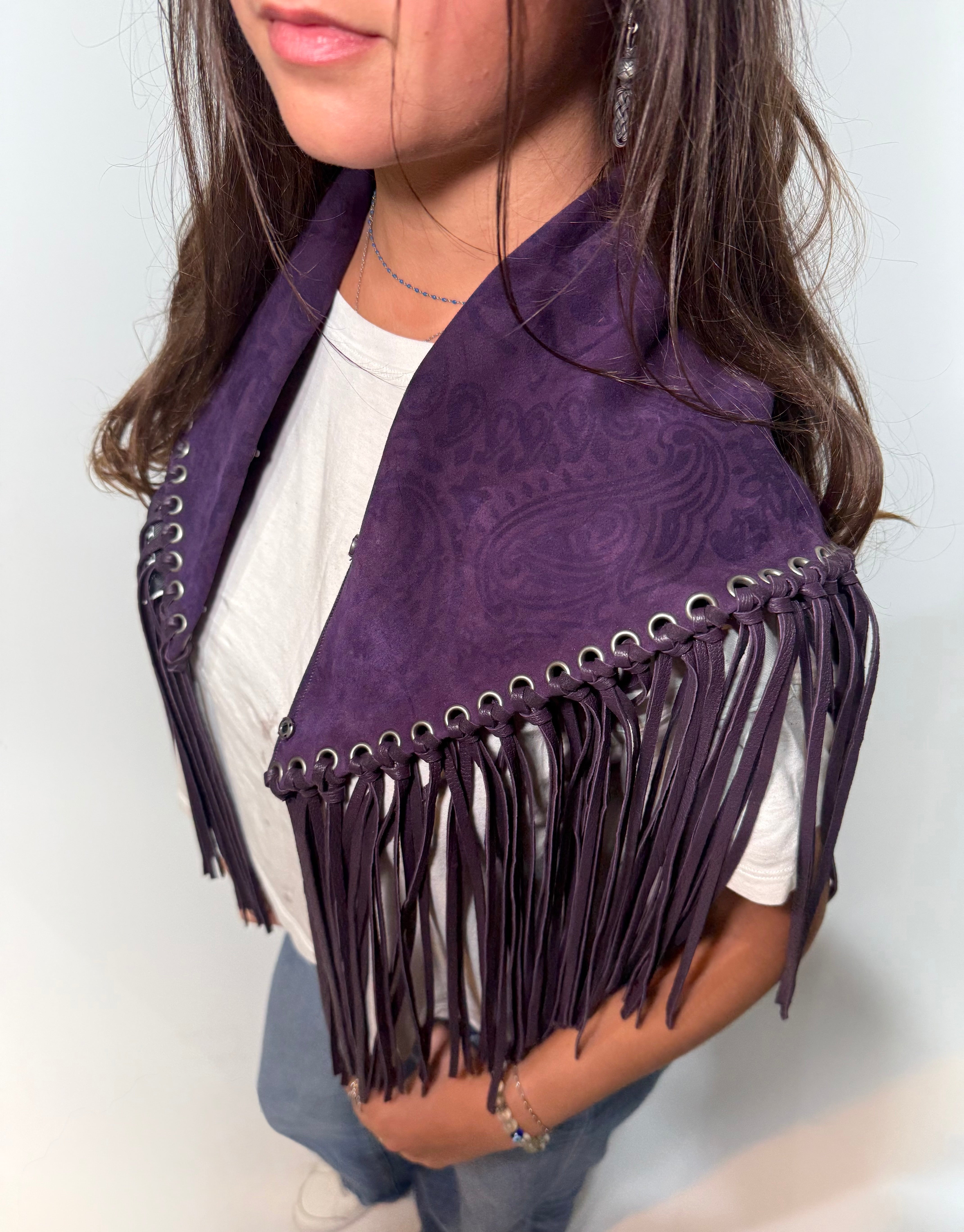 Signature Large Bandanna Scarf Purple