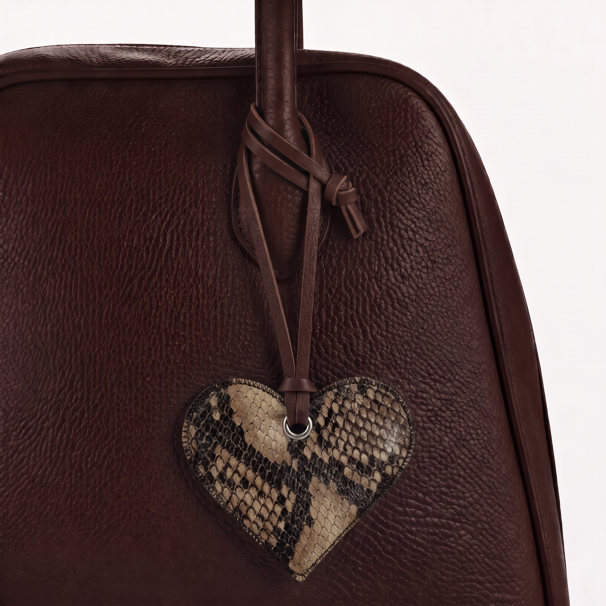 Signature Heart Charms Snake Skin
