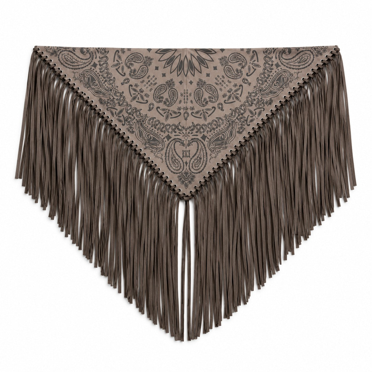 Signature Large Bandanna Scarf Stone Brown