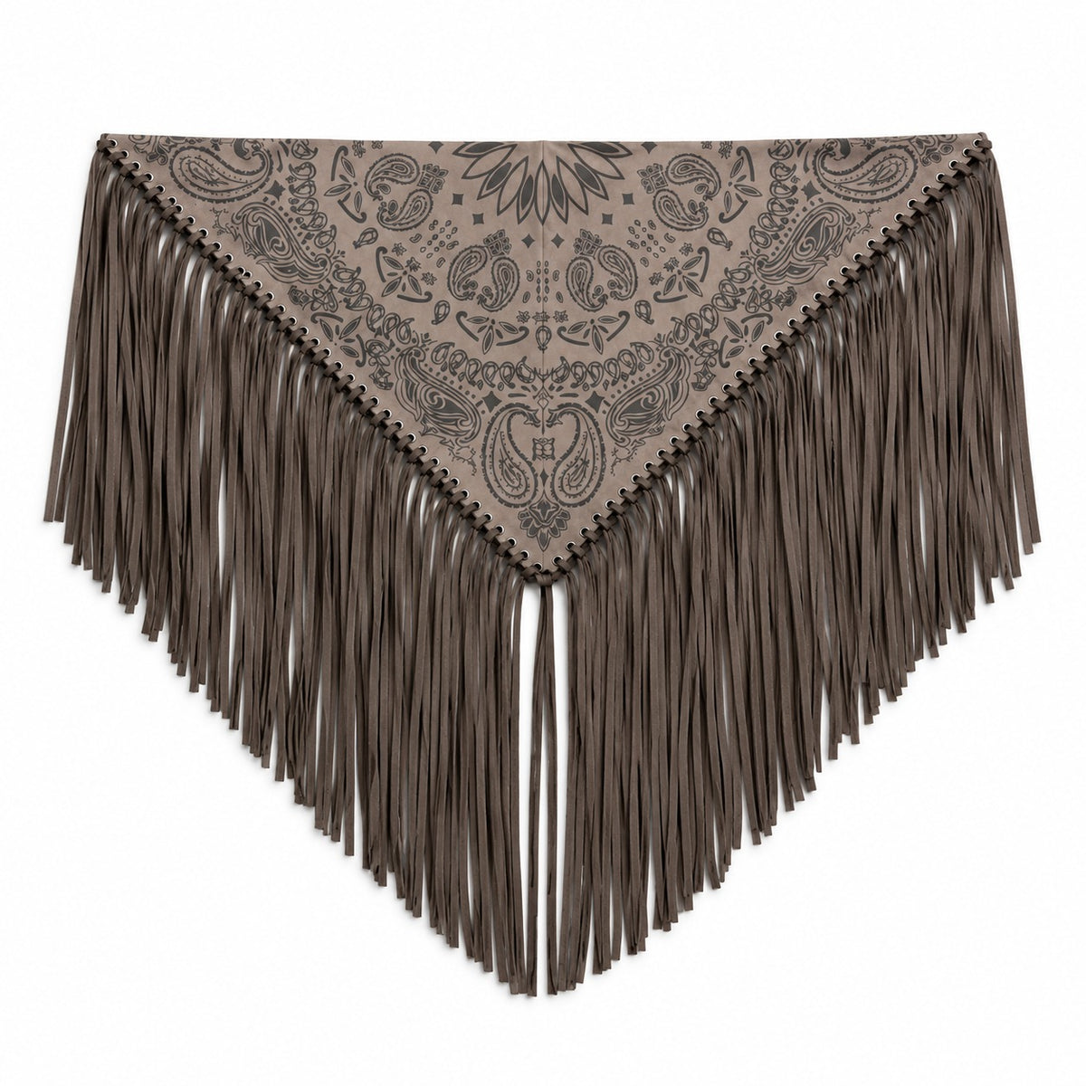 Signature Large Bandanna Scarf Stone Brown