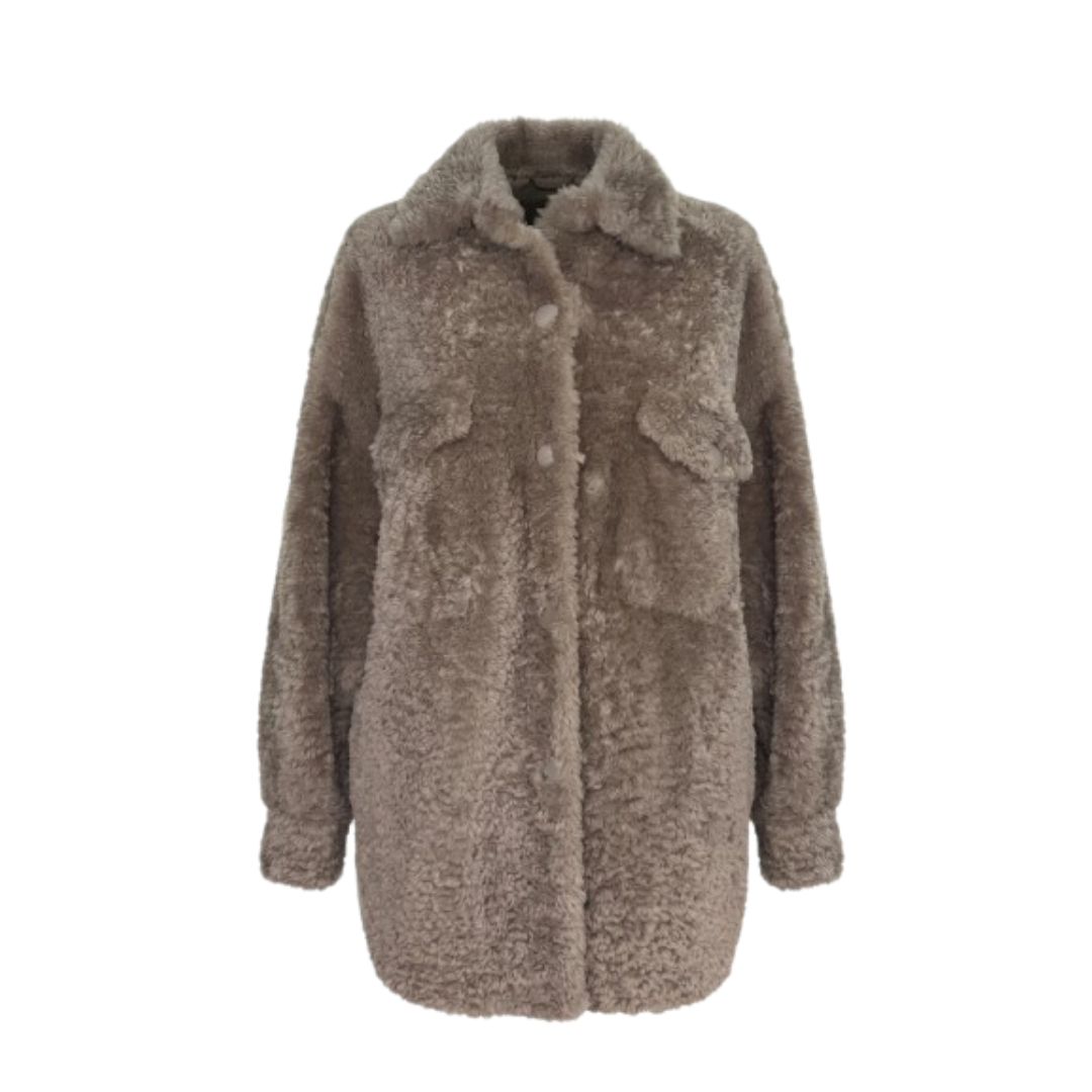 Toffee Long Fur Coat