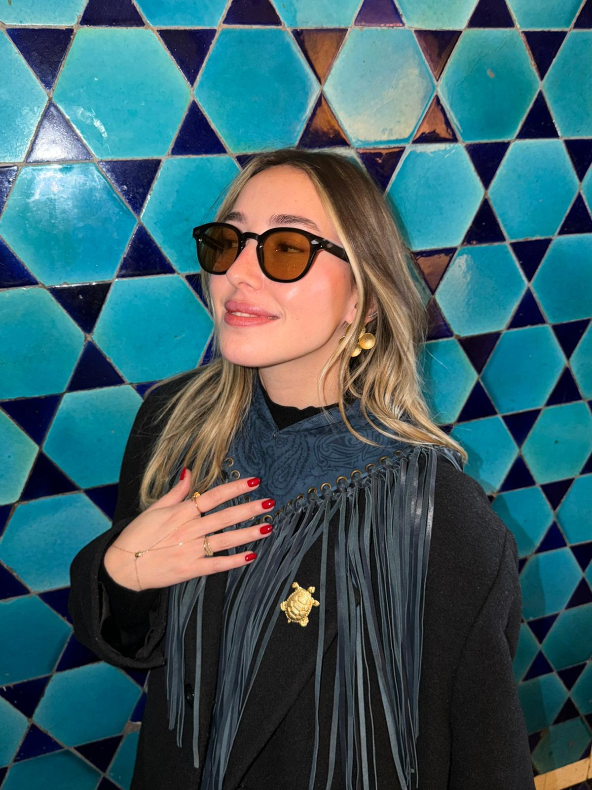 Signature Small Bandanna Scarf Blue