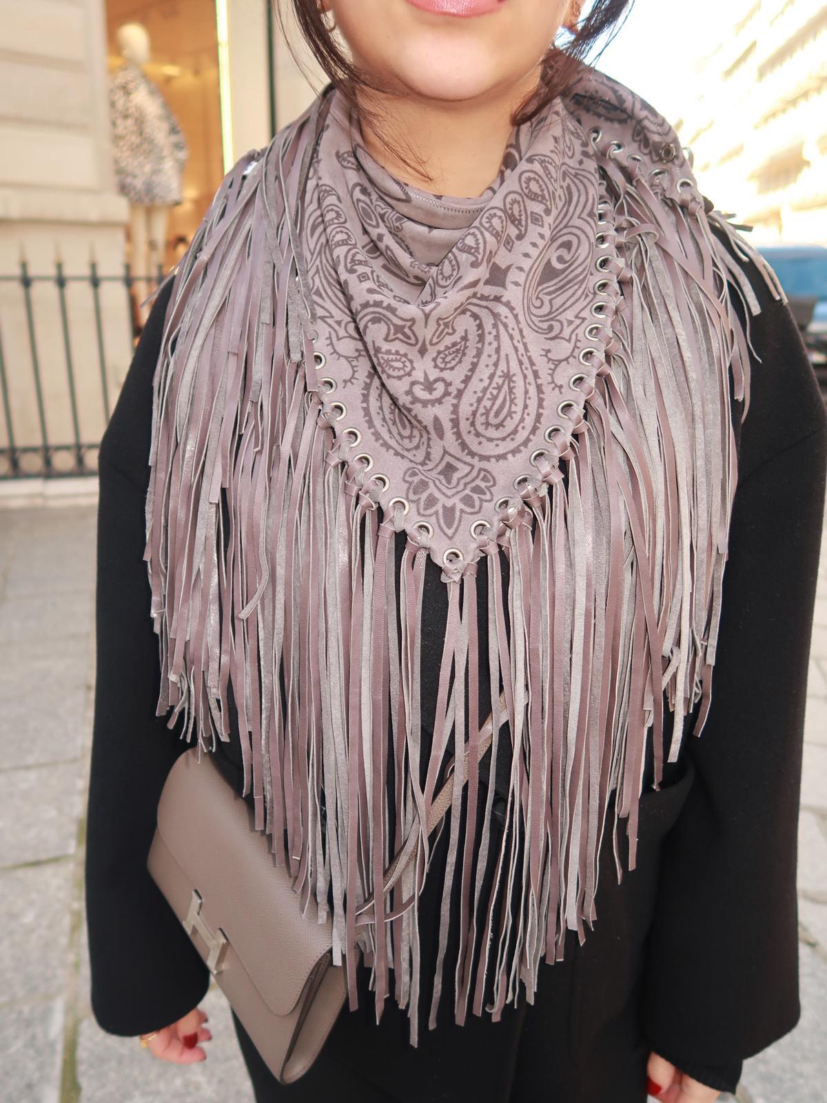 Signature Small Bandanna Scarf Gray