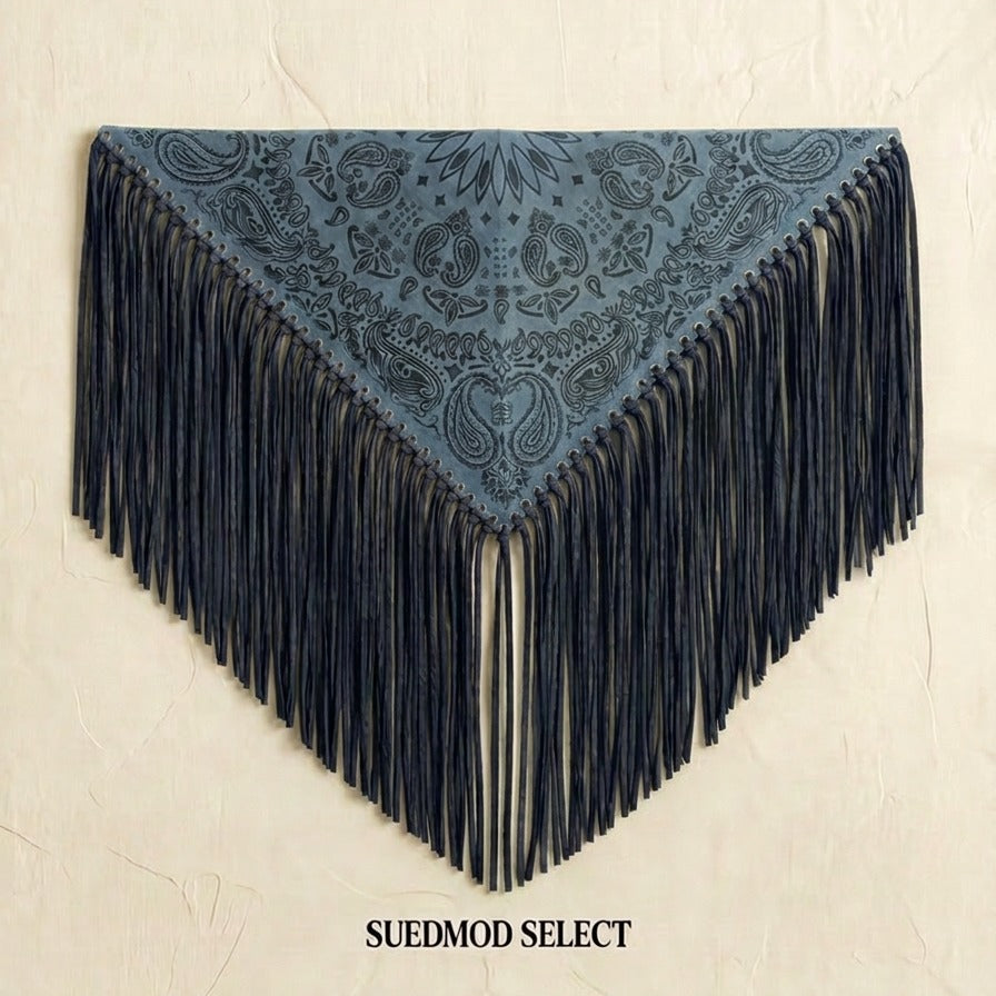 Signature Large Bandanna Scarf Dark Blue Jean