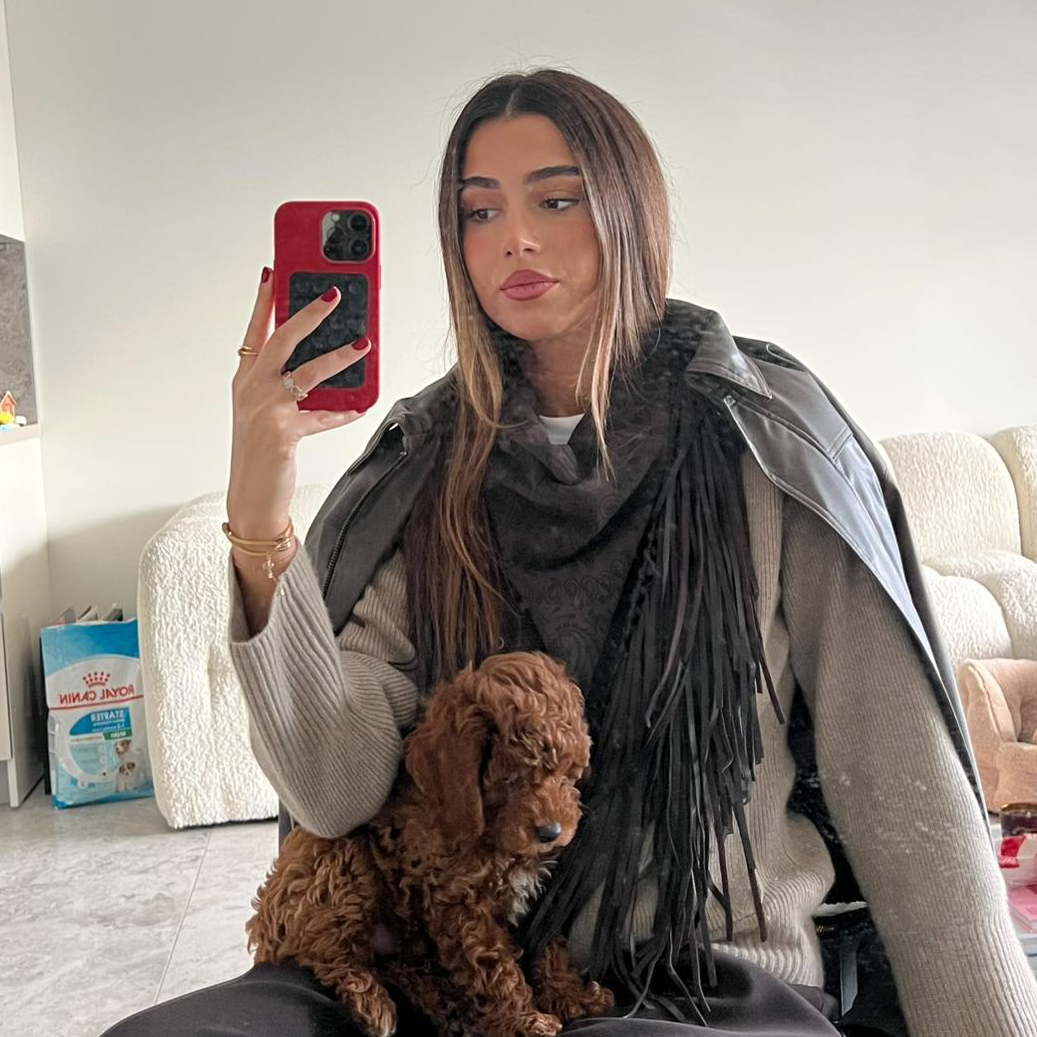 Signature Small Bandanna Scarf Dark Brown