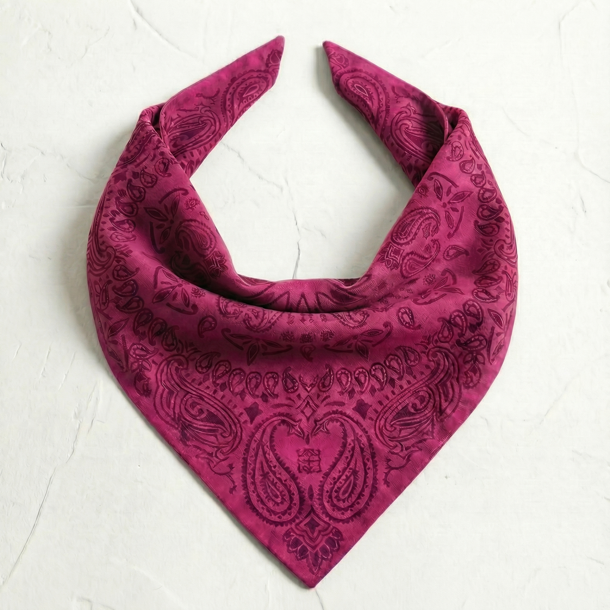 Studded Small Bandanna Scarf Fushia