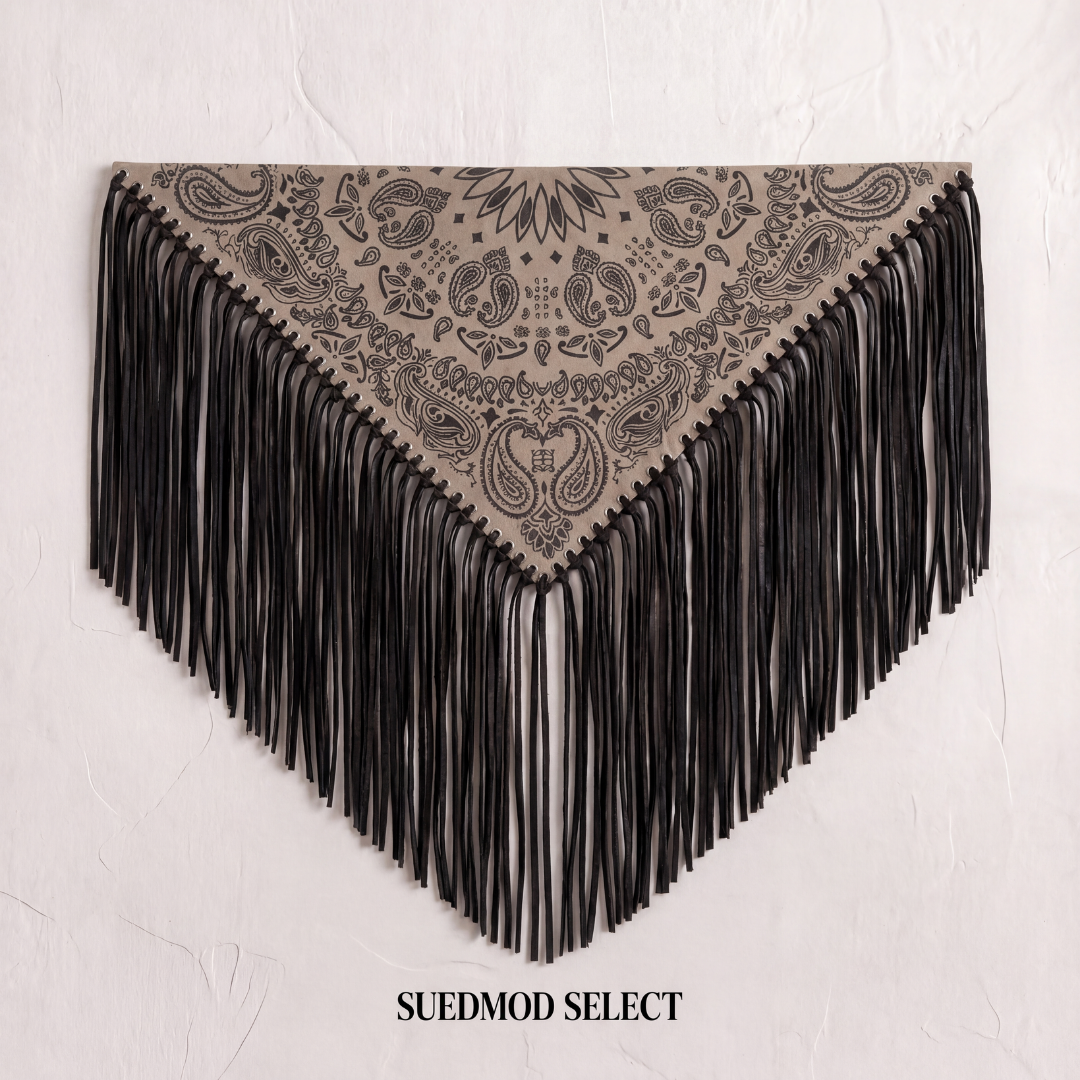 Signature Small Bandanna Scarf Gray & Black