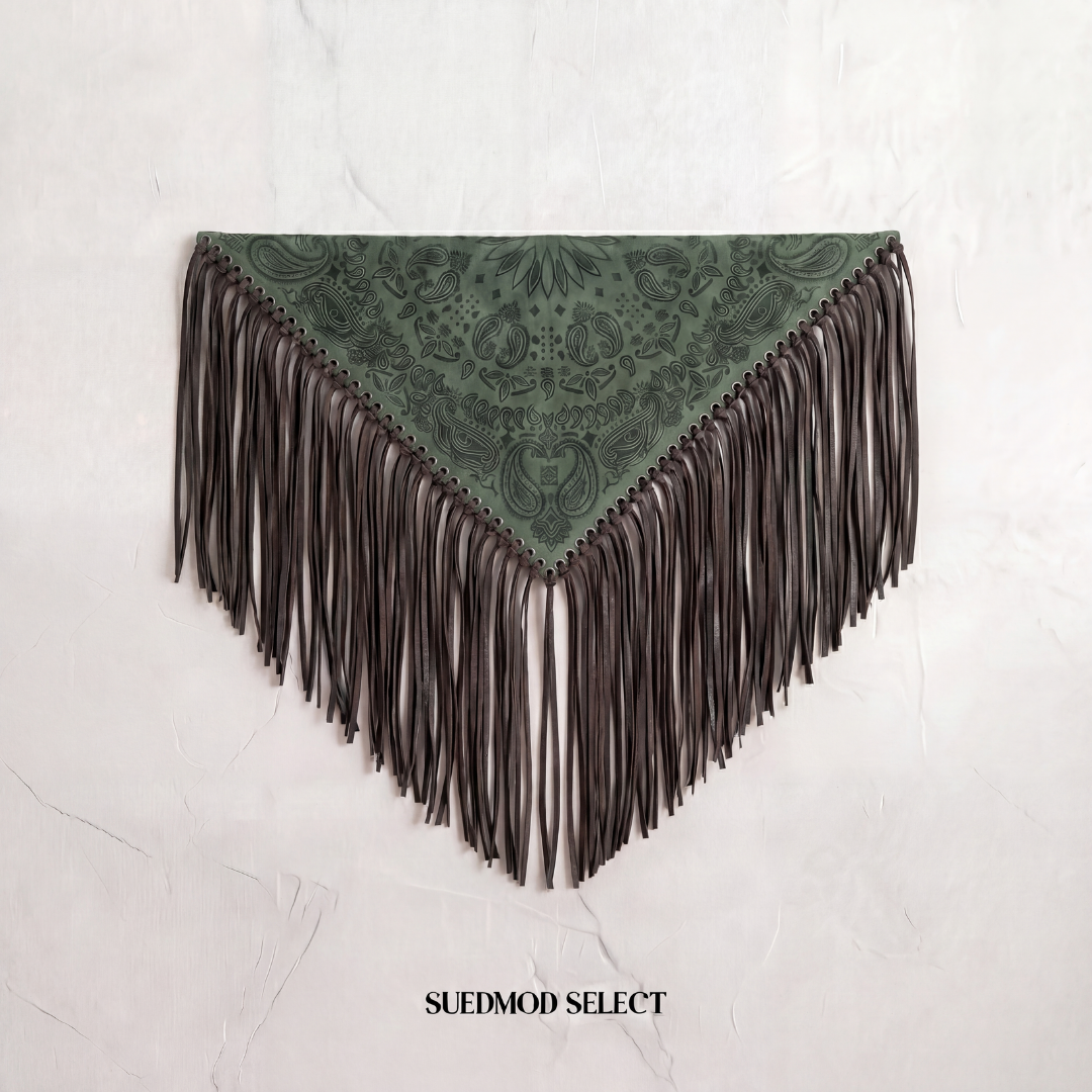 Signature Small Bandanna Scarf Green&Brown