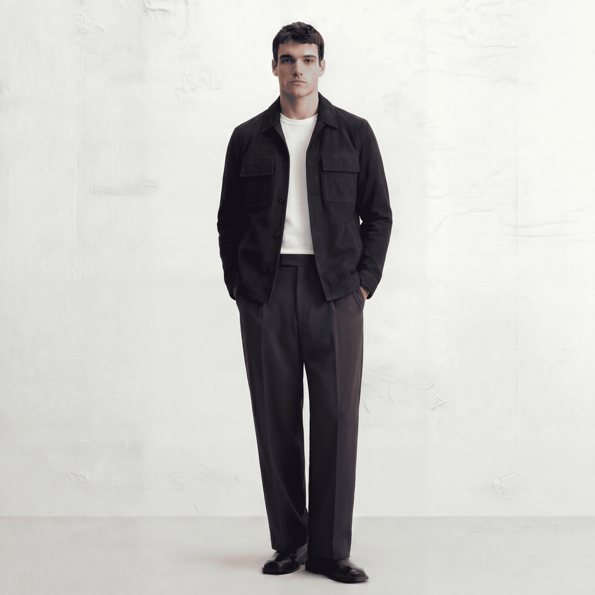 Sherlock Jacket Simple Neck - Black