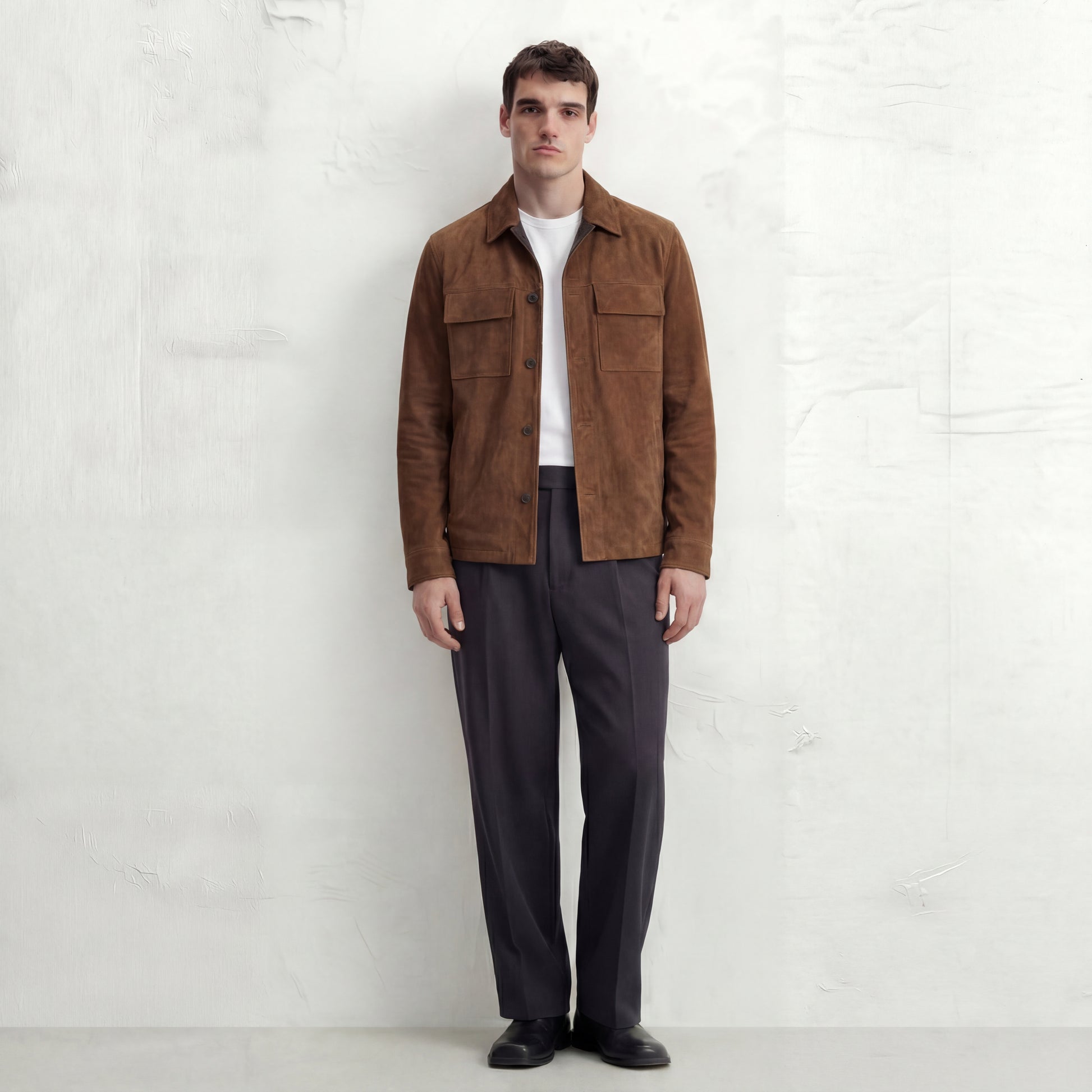 Sherlock Jacket Simple Neck - Brown