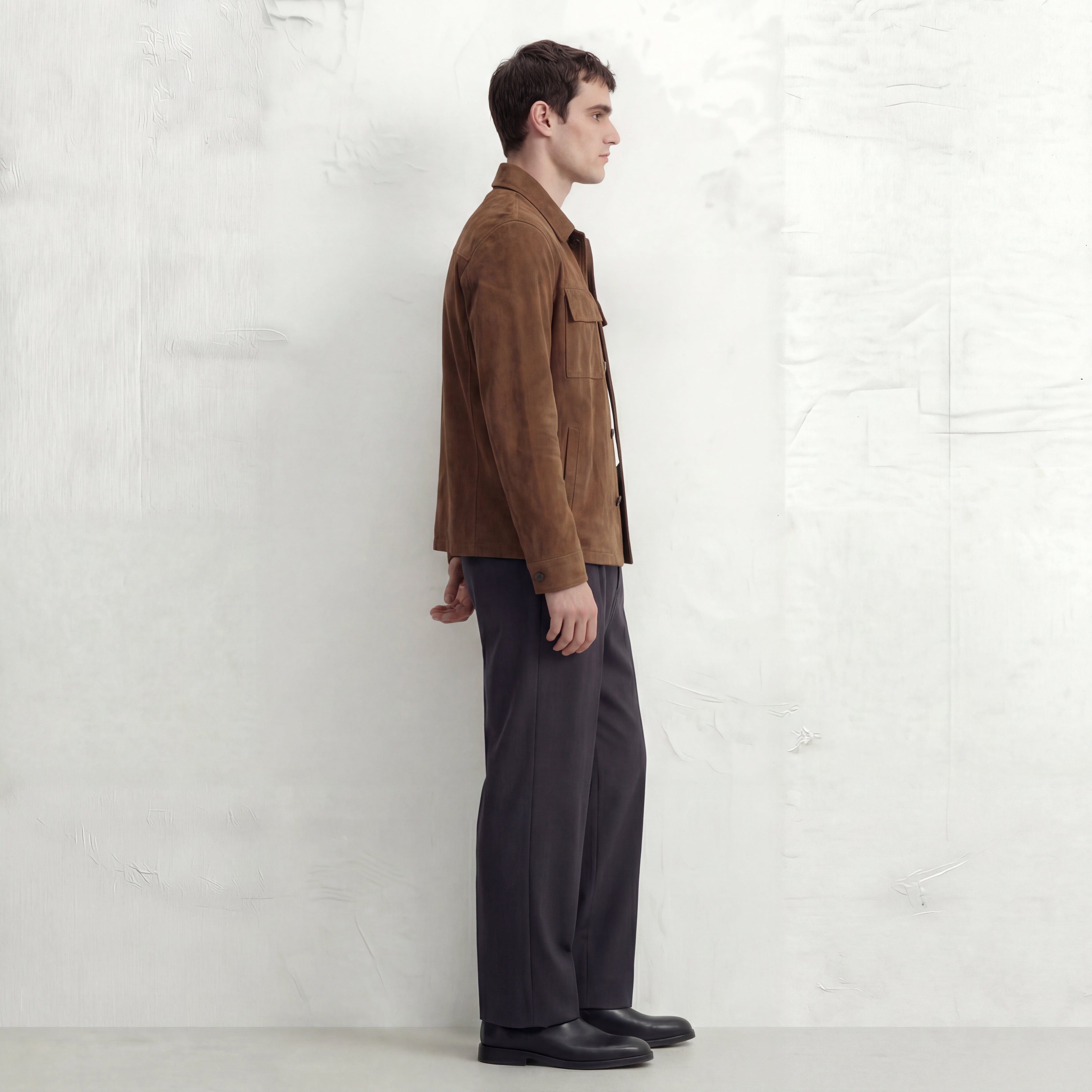 Sherlock Jacket Simple Neck - Brown