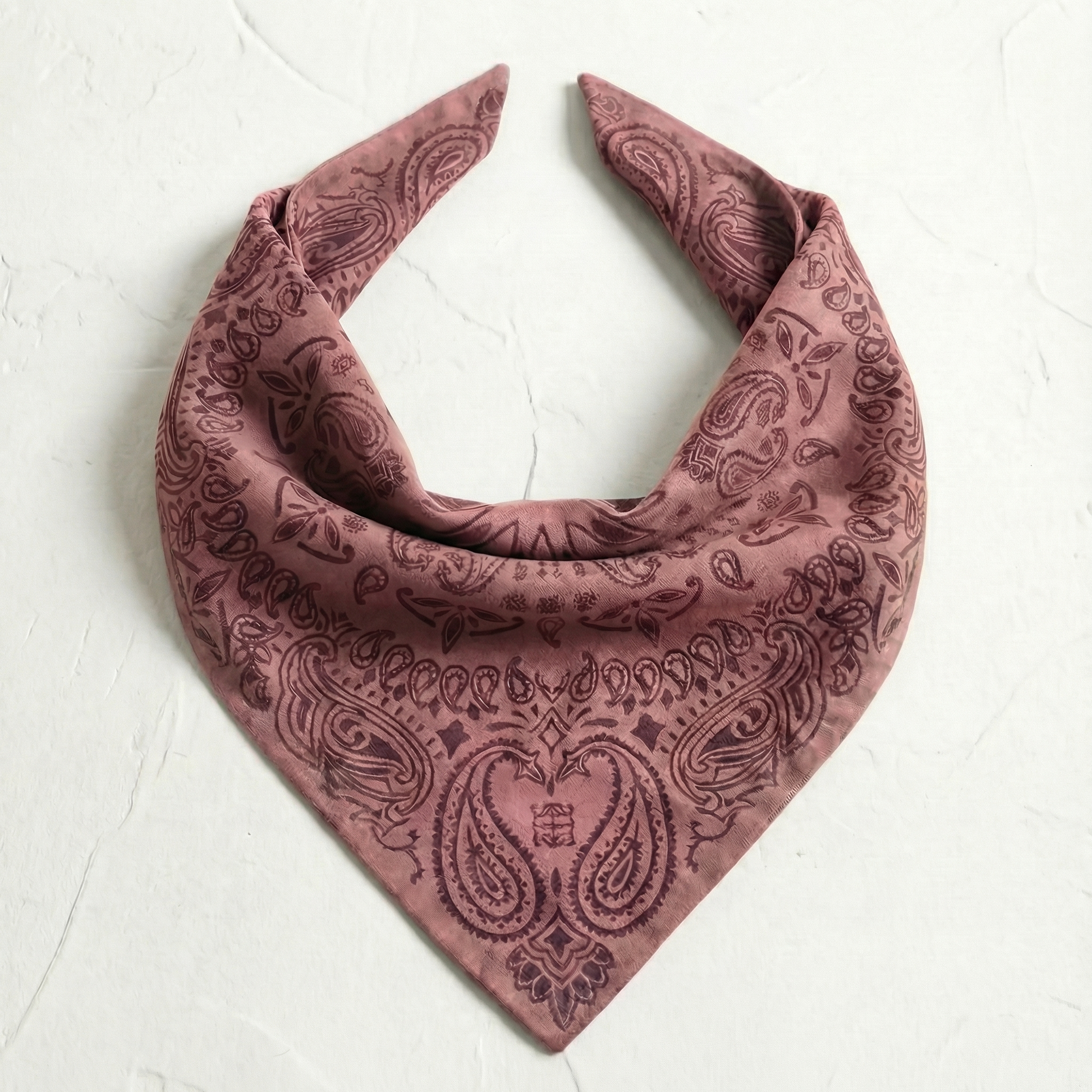 Studded Small Bandanna Scarf Light Pink